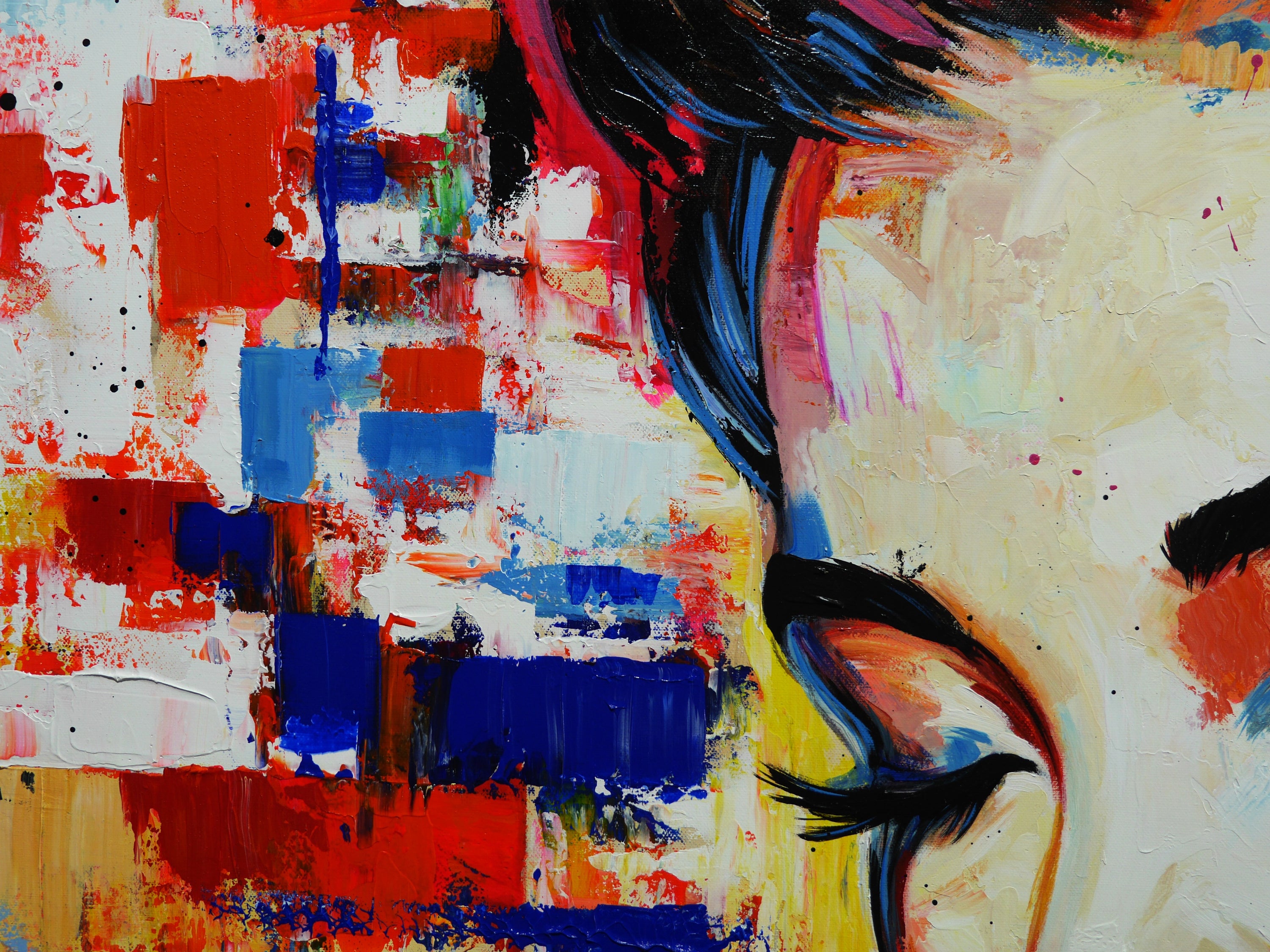 Yuga 190cm x 100cm FRAMED Abstract Realism Textured Painting