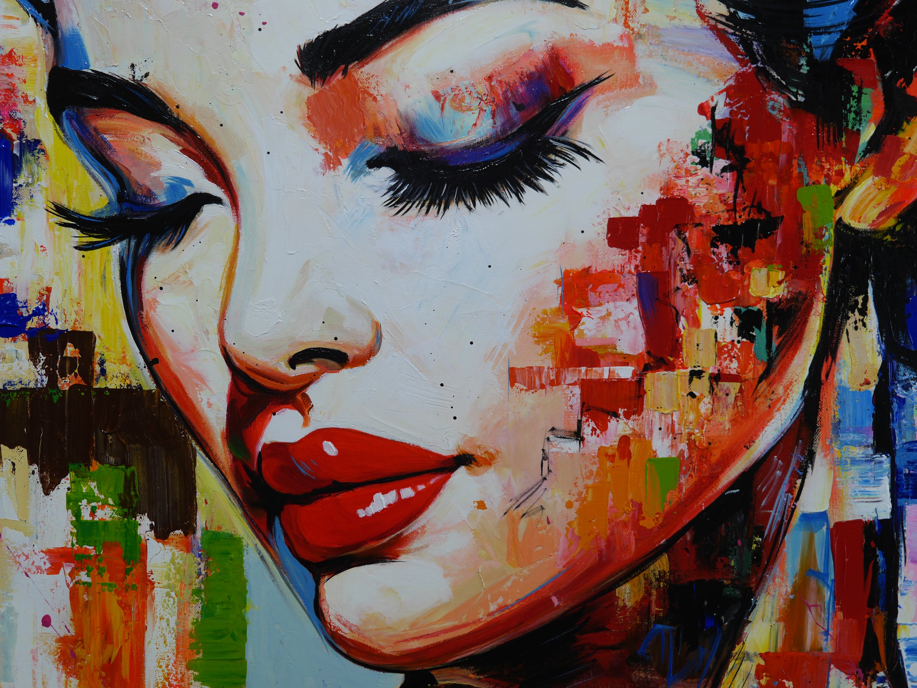 Yuga 190cm x 100cm FRAMED Abstract Realism Textured Painting