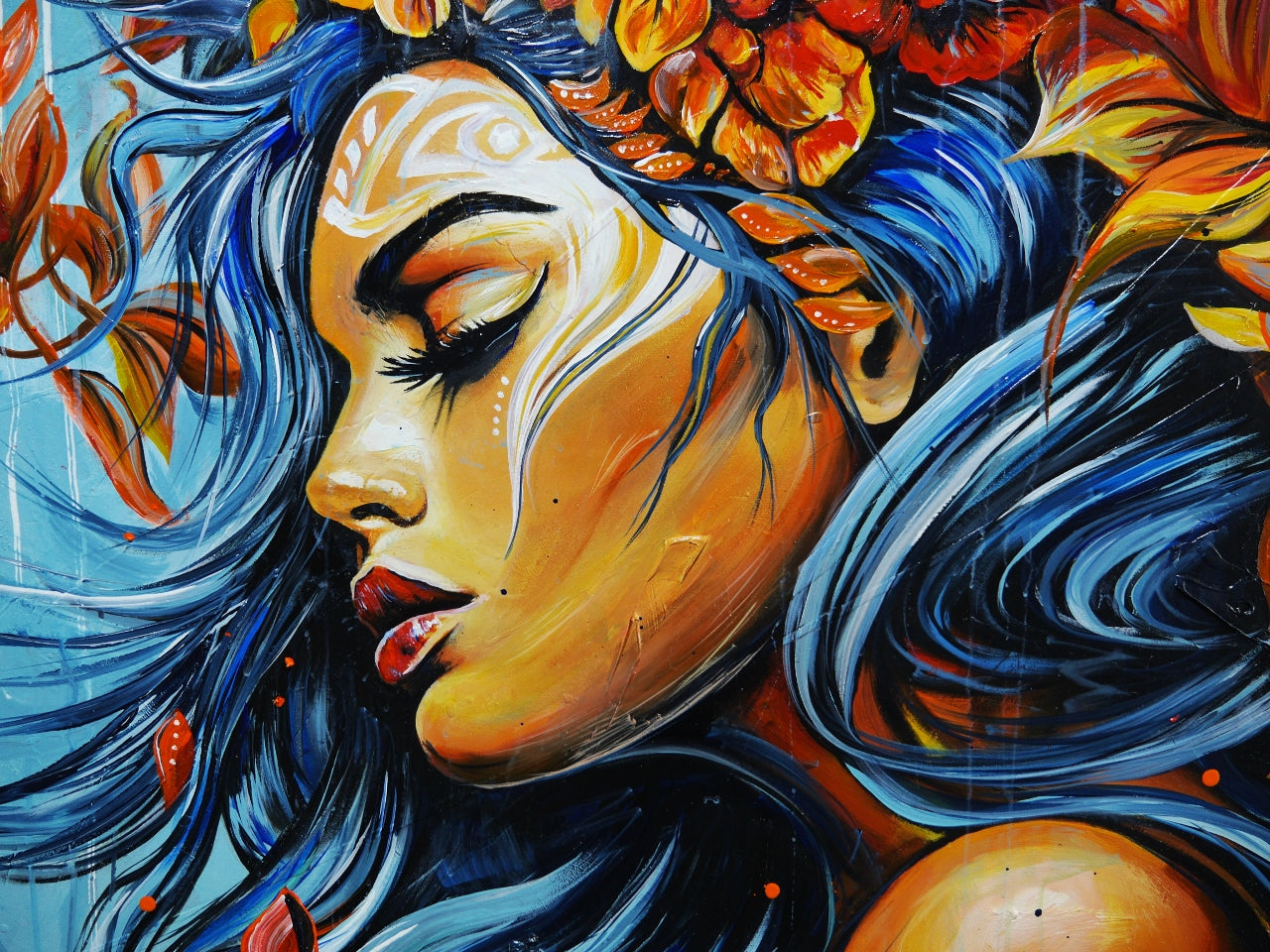 Nike 190cm x 100cm FRAMED Abstract Realism Textured Painting