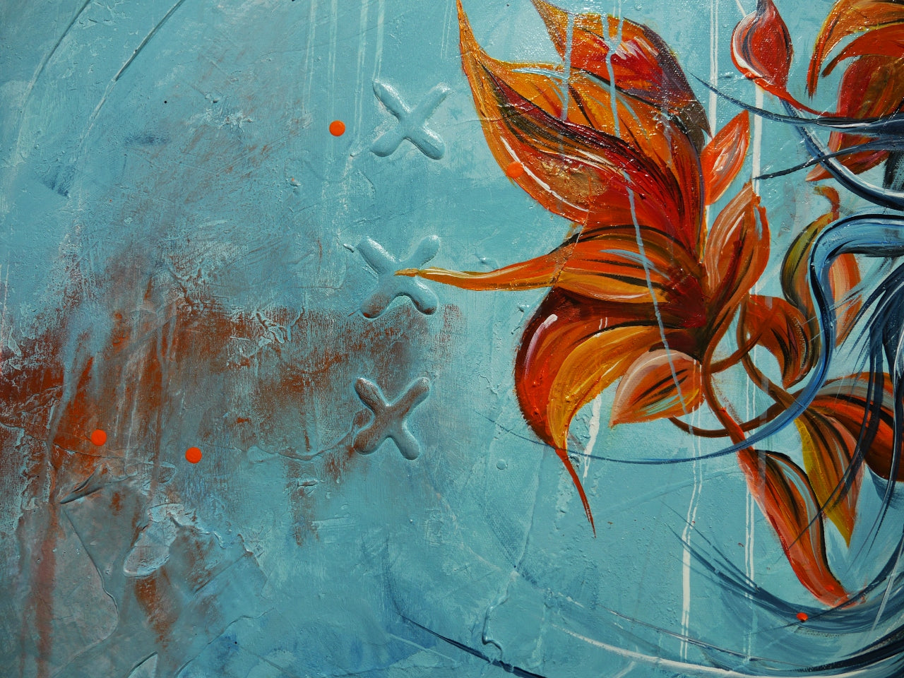 Nike 190cm x 100cm FRAMED Abstract Realism Textured Painting