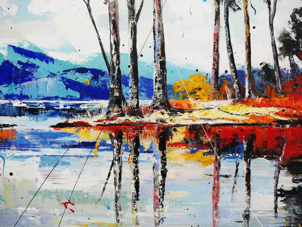A Quiet Reach 190cm x 100cm FRAMED Landscape Textured Abstract Realism Painting (SOLD)