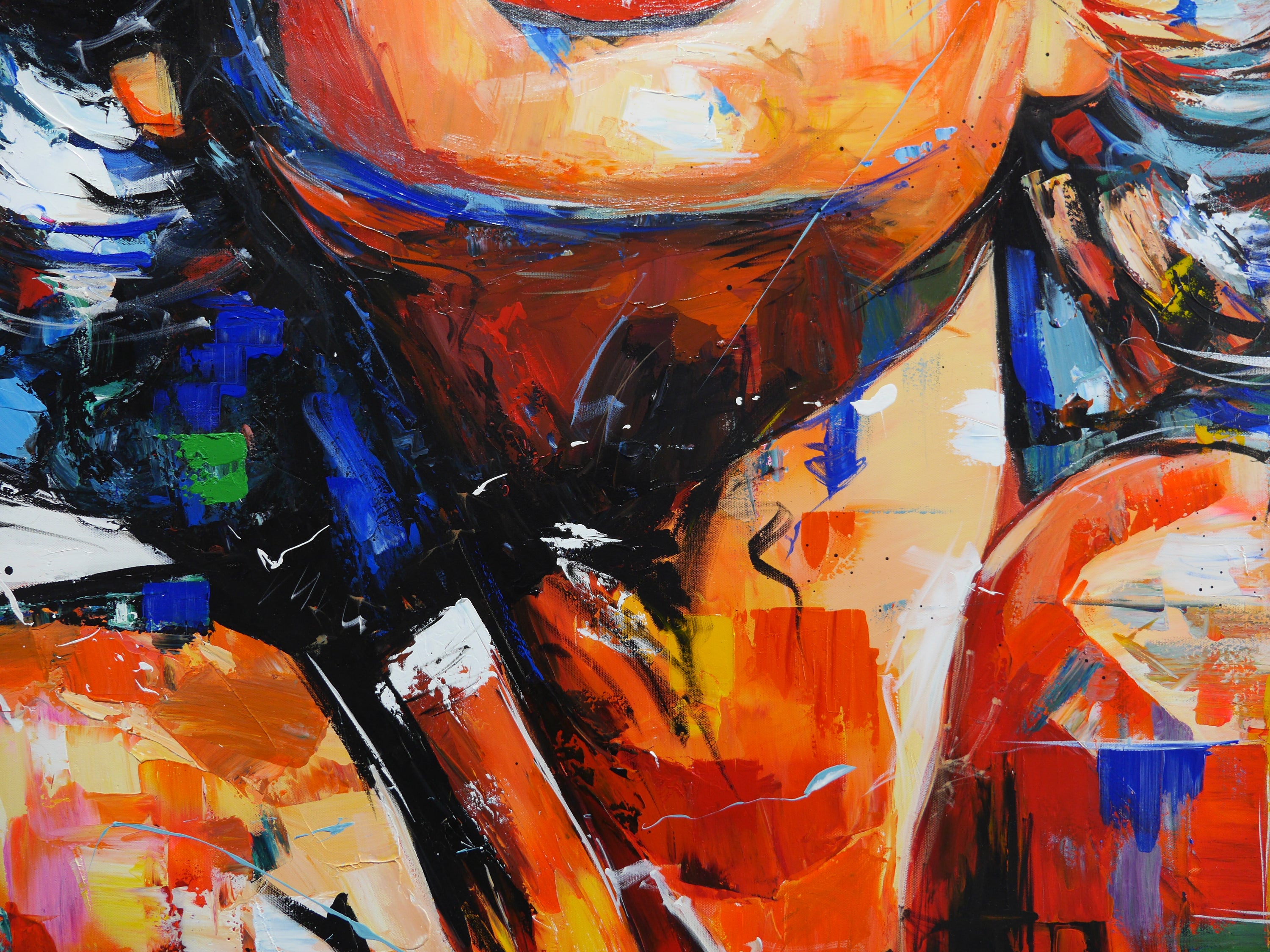 Golden Siren 140cm x 180cm FRAMED Marilyn Munroe Abstract Realism Textured Painting