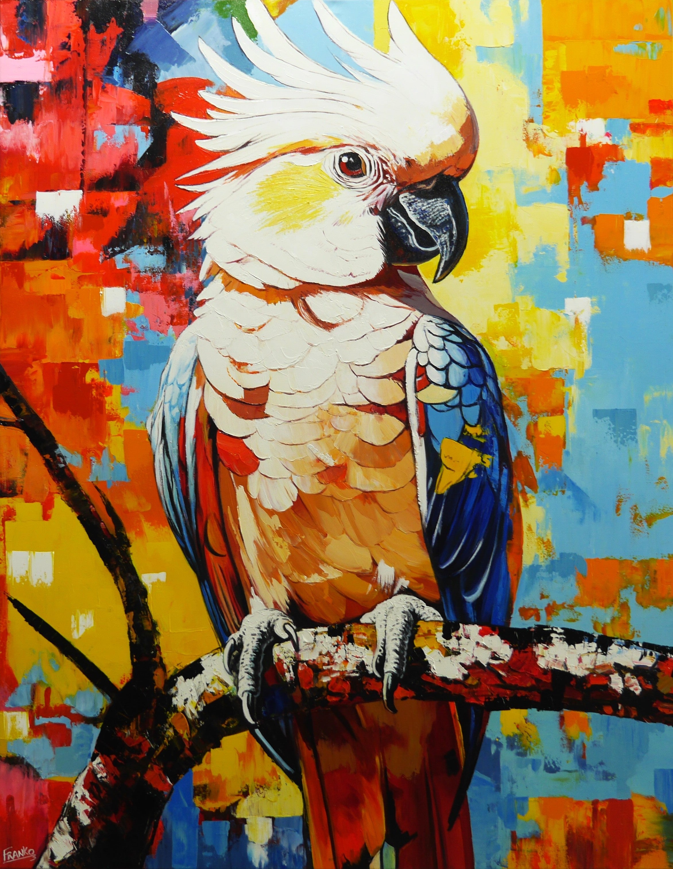 Little Napoleon 140cm x 180cm Framed Landscape Textured Abstract Realism Painting