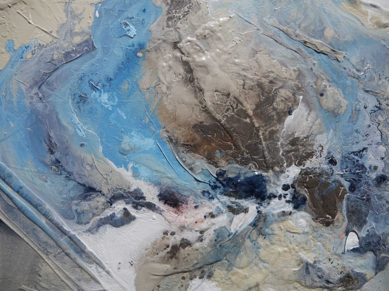 Salt Swept 200cm x 80cm Textured Abstract Painting