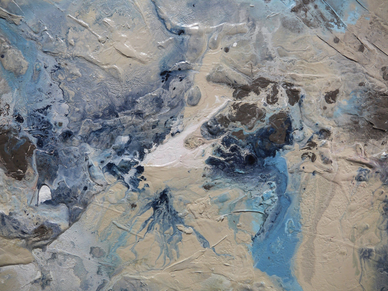 Salt Swept 200cm x 80cm Textured Abstract Painting