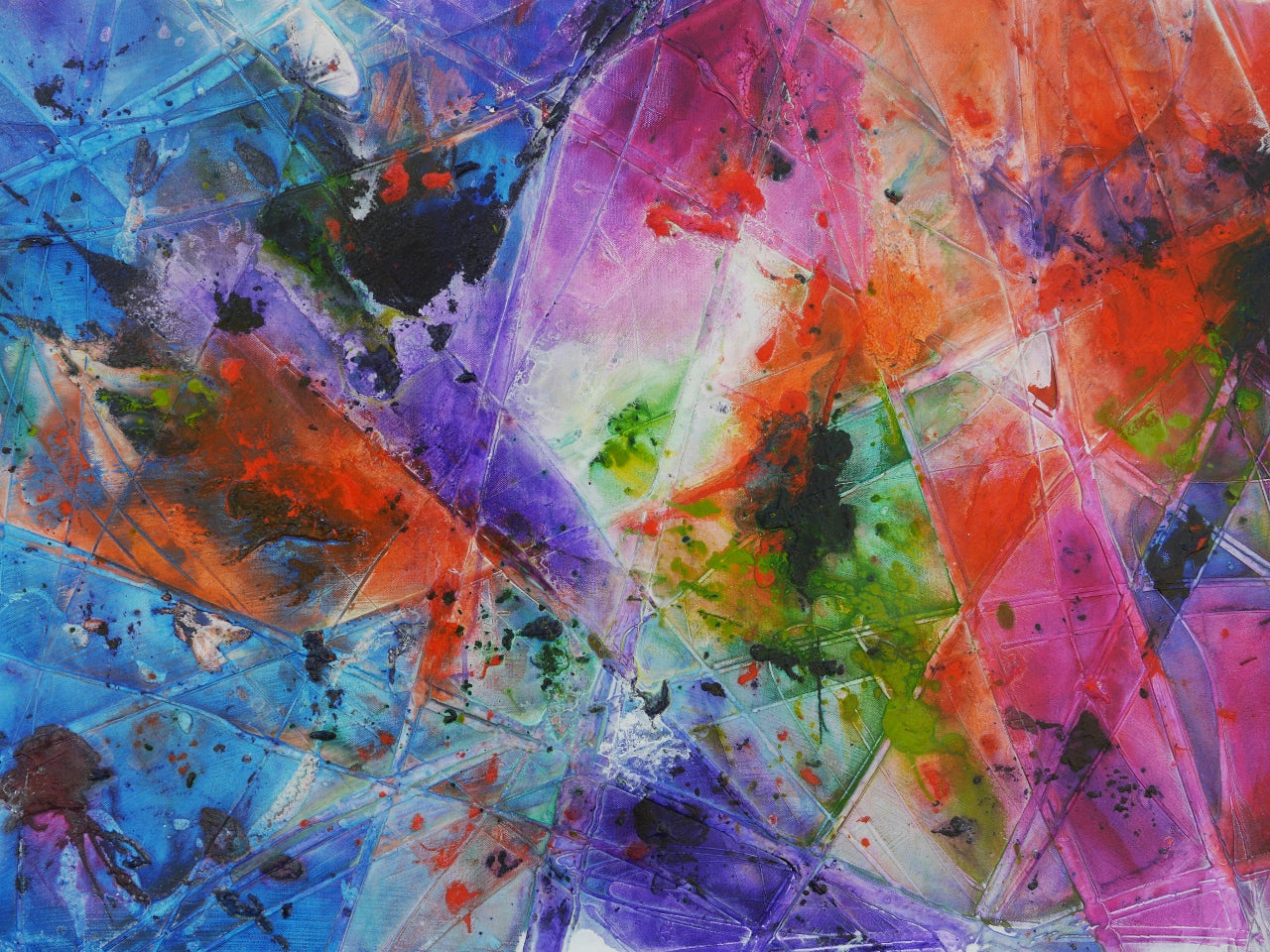 Velvet Bouquet 240cm x 100cm Textured Abstract Painting