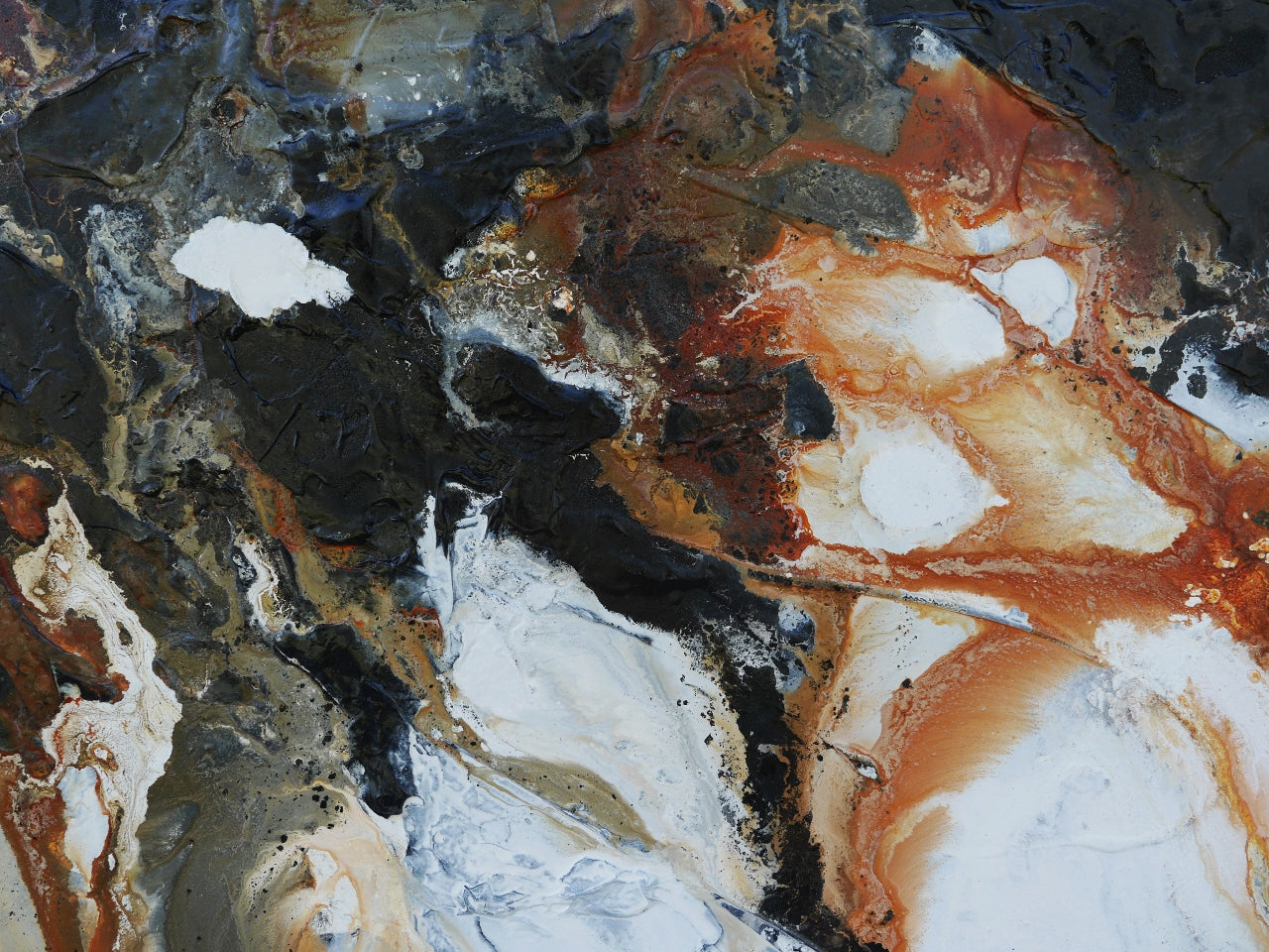 Rustic Devotion 240cm x 100cm White Rust Black Textured Abstract Painting