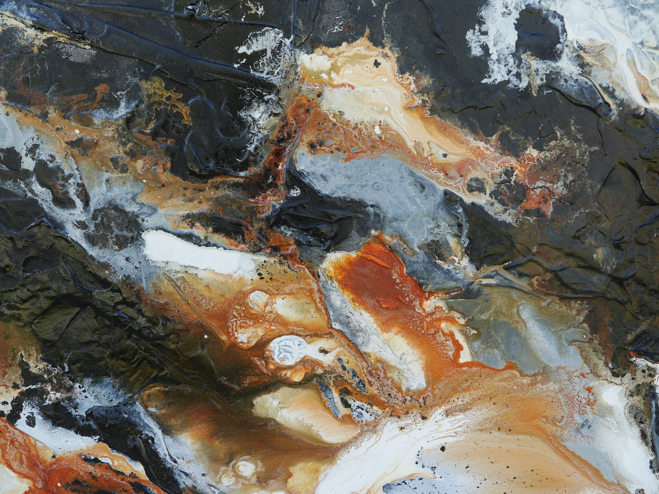 Rustic Devotion 240cm x 100cm White Rust Black Textured Abstract Painting