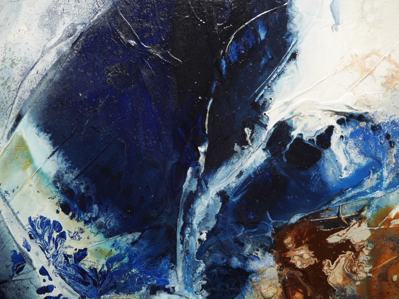 Rust Wave 160cm x 100cm Textured Abstract Painting – Franklin Art Studio