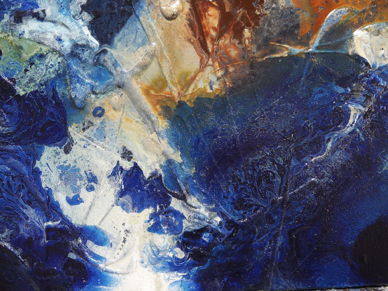 Rust Wave 160cm x 100cm Textured Abstract Painting