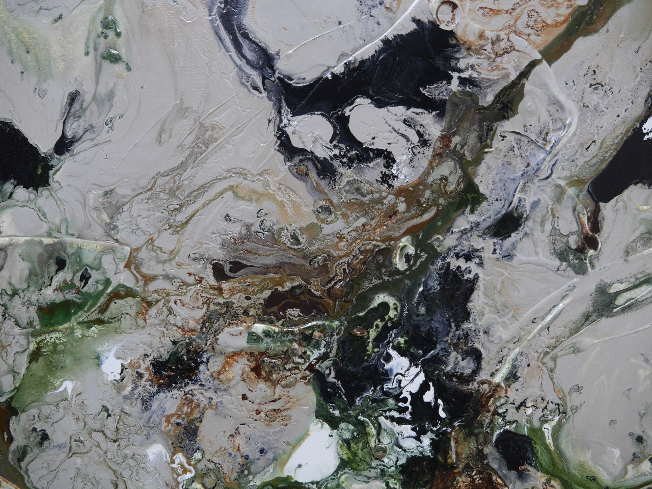 Olives and Coconuts 190cm x 100cm Textured Abstract Painting