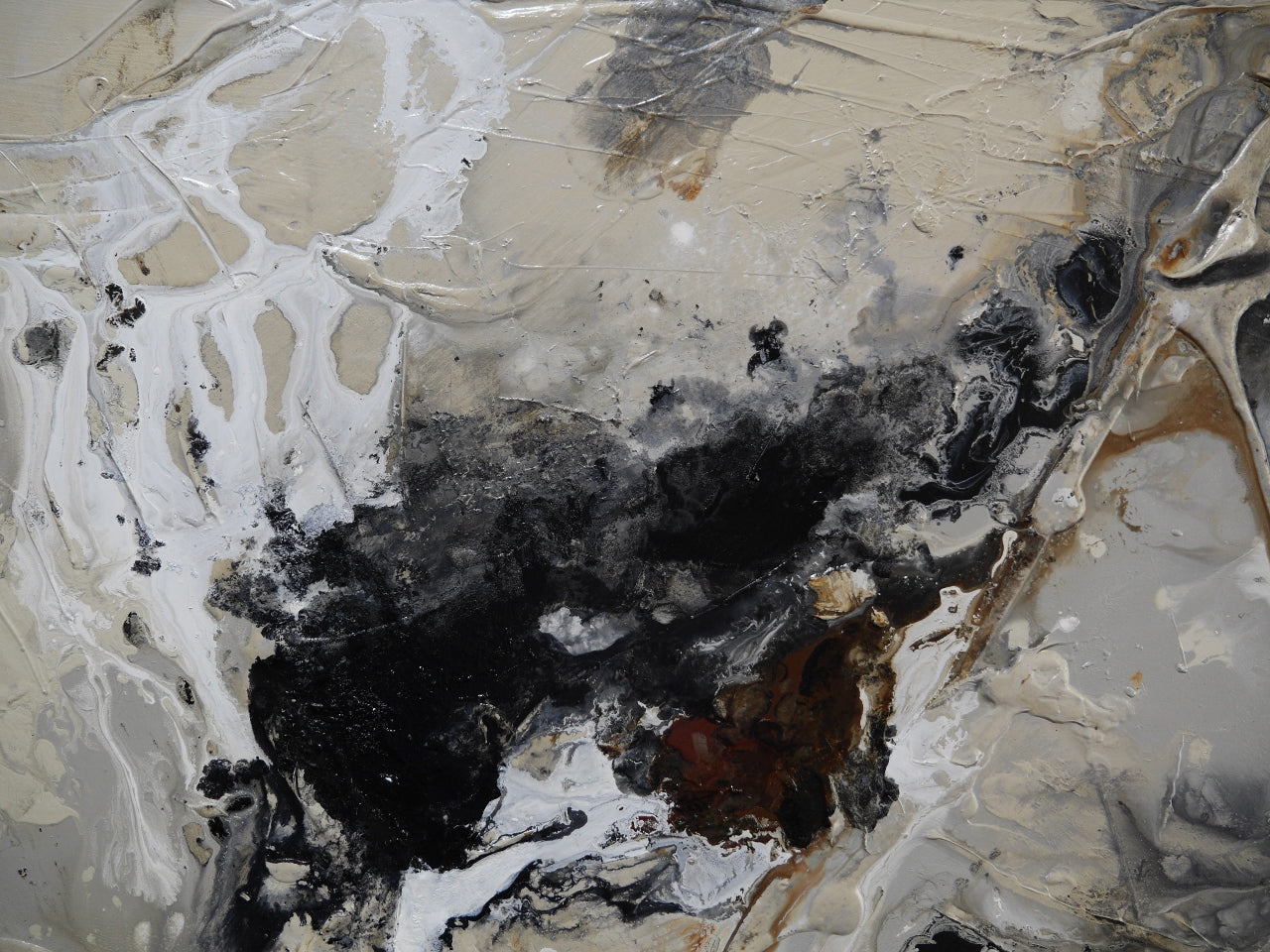 Ravishing Almonds 190cm x 100cm Textured Abstract Painting