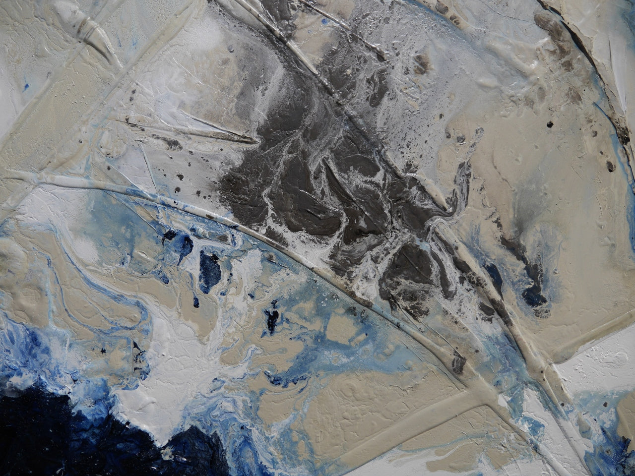 Hydrate 240cm x 120cm Textured Abstract Painting