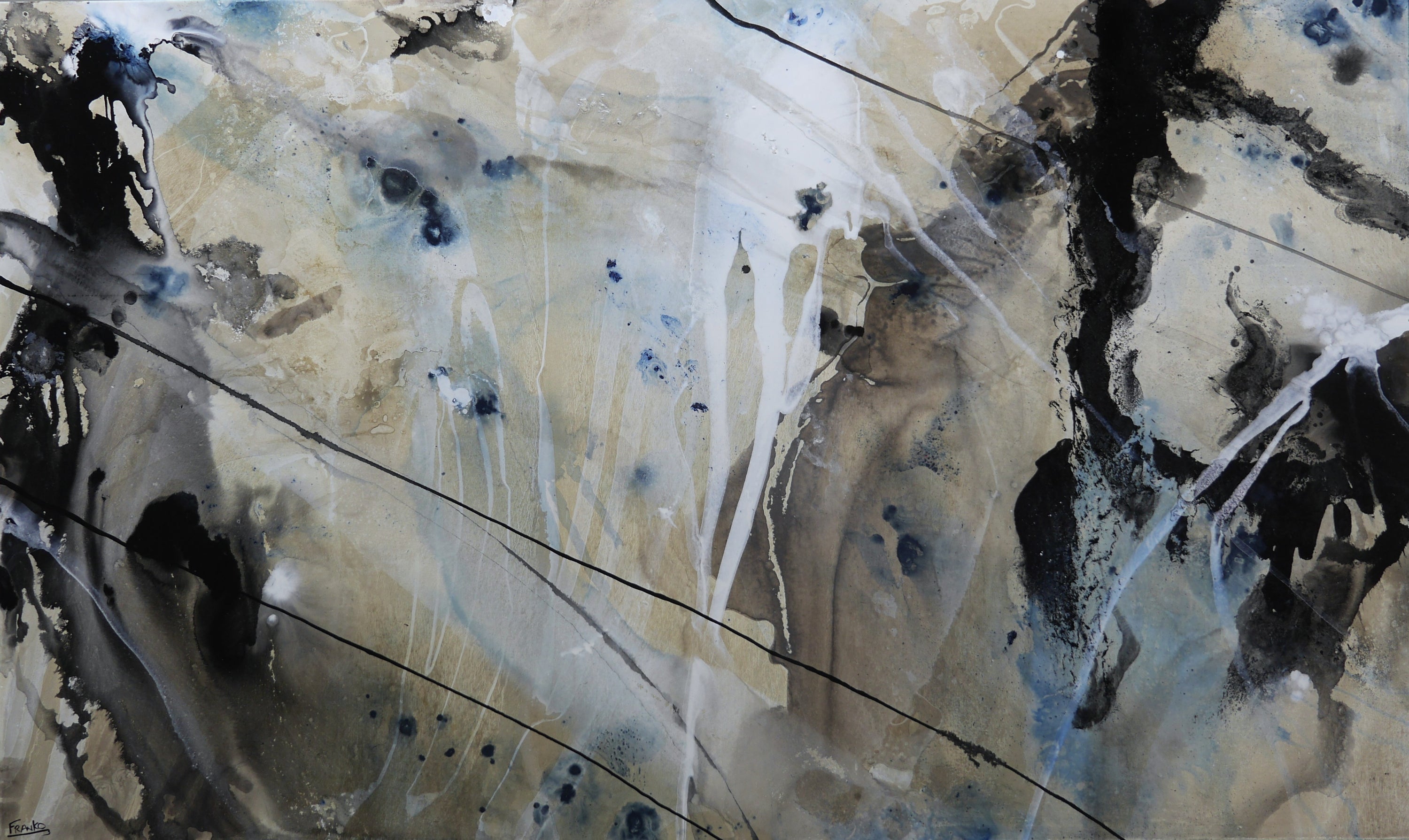 Refined 77 250cm x 150cm Blended Ink Abstract Painting-Abstract-[Franko_Artist]-[Australian_artist]-[Gold_Coast]-[Brisbane]-[modern]-[contemporary]-[original]-[Large_artwork]-Franklin Art Studio