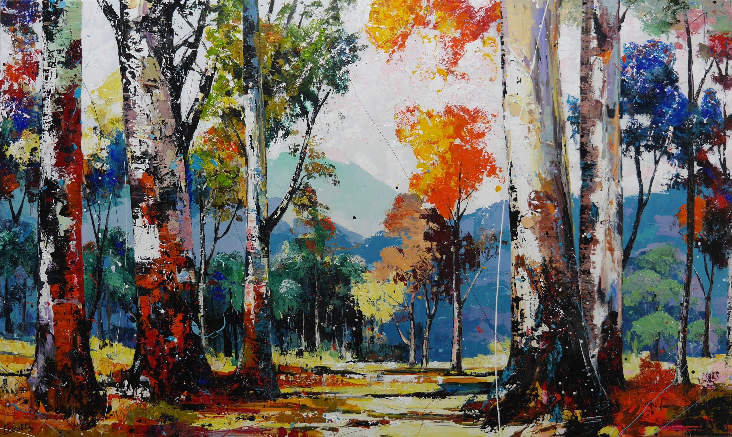 (SOLD/HOLD TERRY K) Silent Expanse 200cm x 120cm Framed Landscape Textured Abstract Realism Painting (SOLD/HOLD TERRY K)