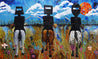 Kelly Bros 200cm x 120cm Ned Kelly Abstract Realism Textured Painting-people-[Franko_Artist]-[Australian_artist]-[Gold_Coast]-[Brisbane]-[modern]-[contemporary]-[original]-[Large_artwork]-Franklin Art Studio