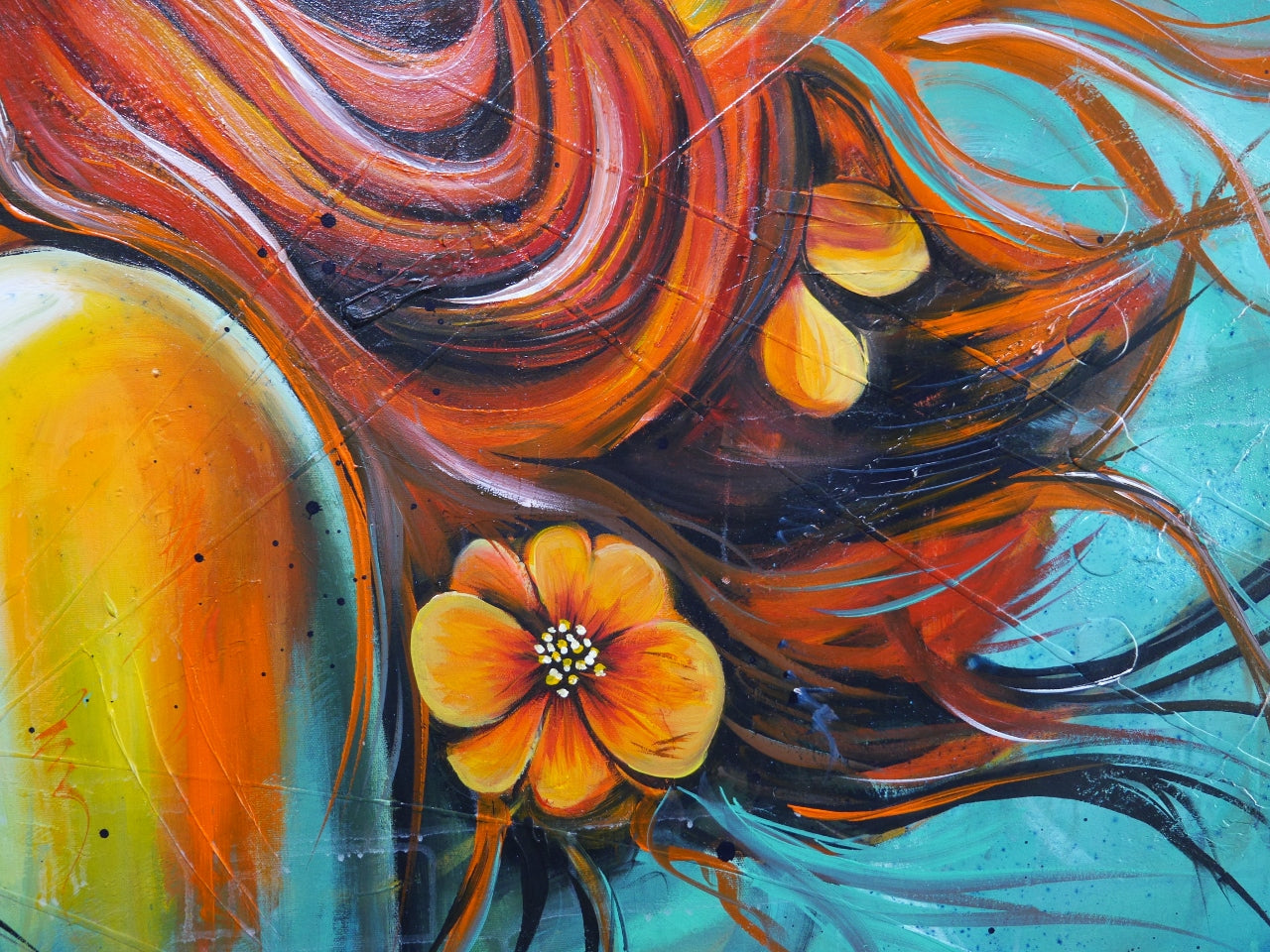 Calista 200cm x 120cm Abstract Realism Textured Framed Painting