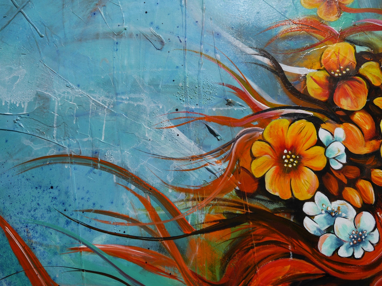 Calista 200cm x 120cm Abstract Realism Textured Framed Painting
