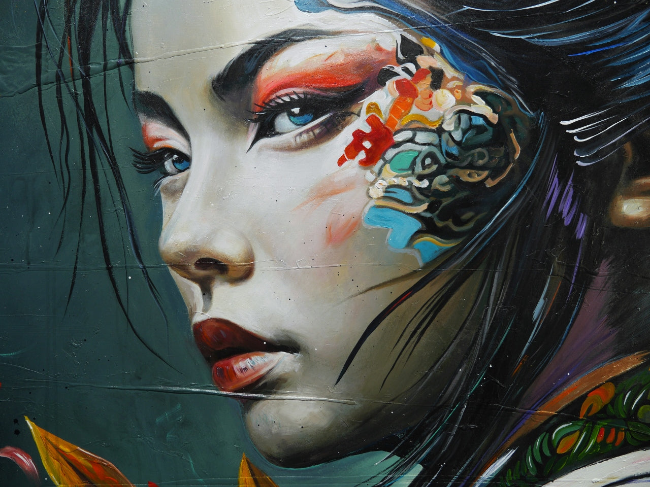 Isamu 240cm x 120cm Framed Abstract Realism Textured Painting