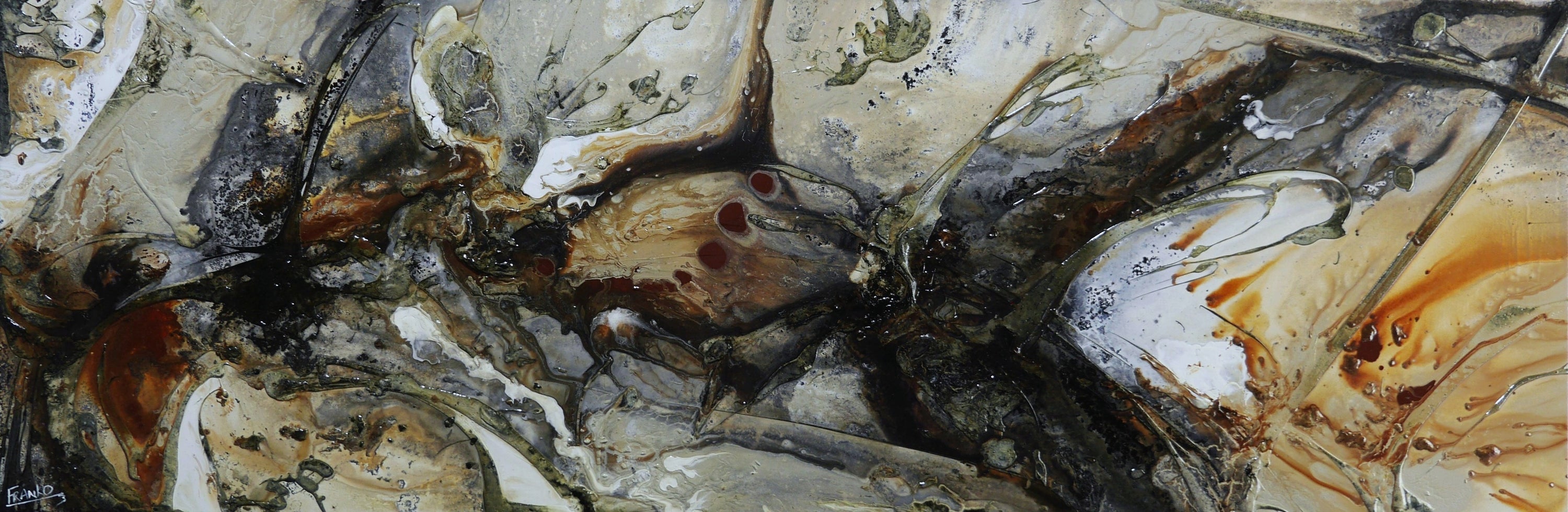 Whisper 240cm x 80cm Textured Abstract Painting