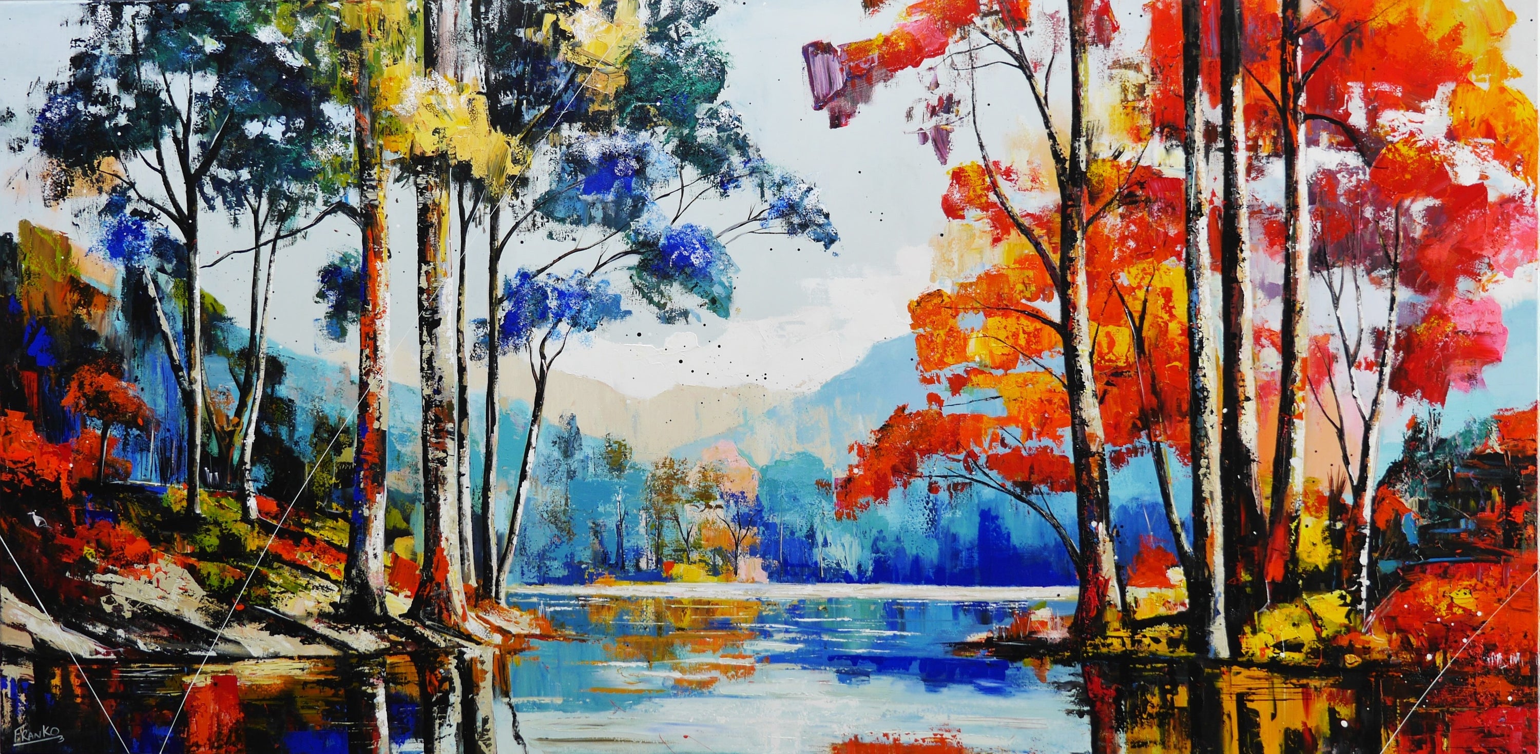 The Expanse 240cm x 120cm Framed Landscape Textured Abstract Realism Painting