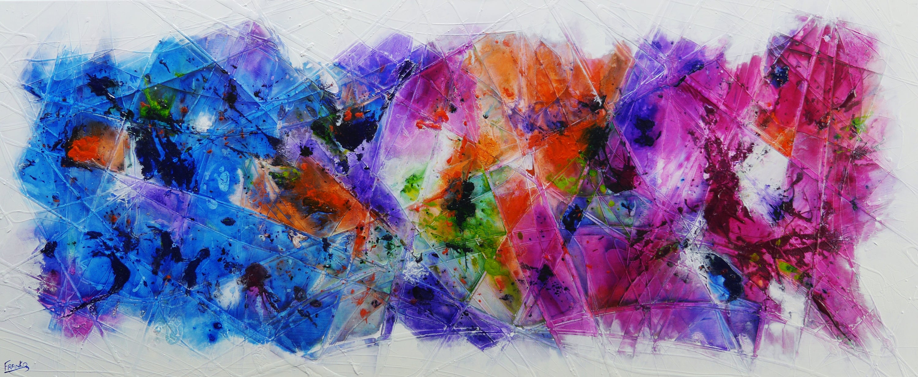 Velvet Bouquet 240cm x 100cm Textured Abstract Painting