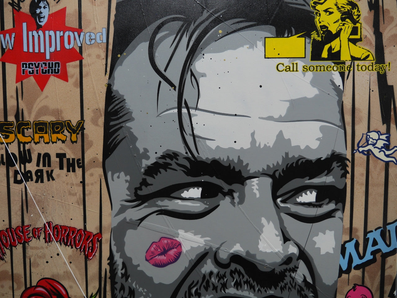 Johnny Be Good 140cm x 100cm Textured Urban Pop Art Painting