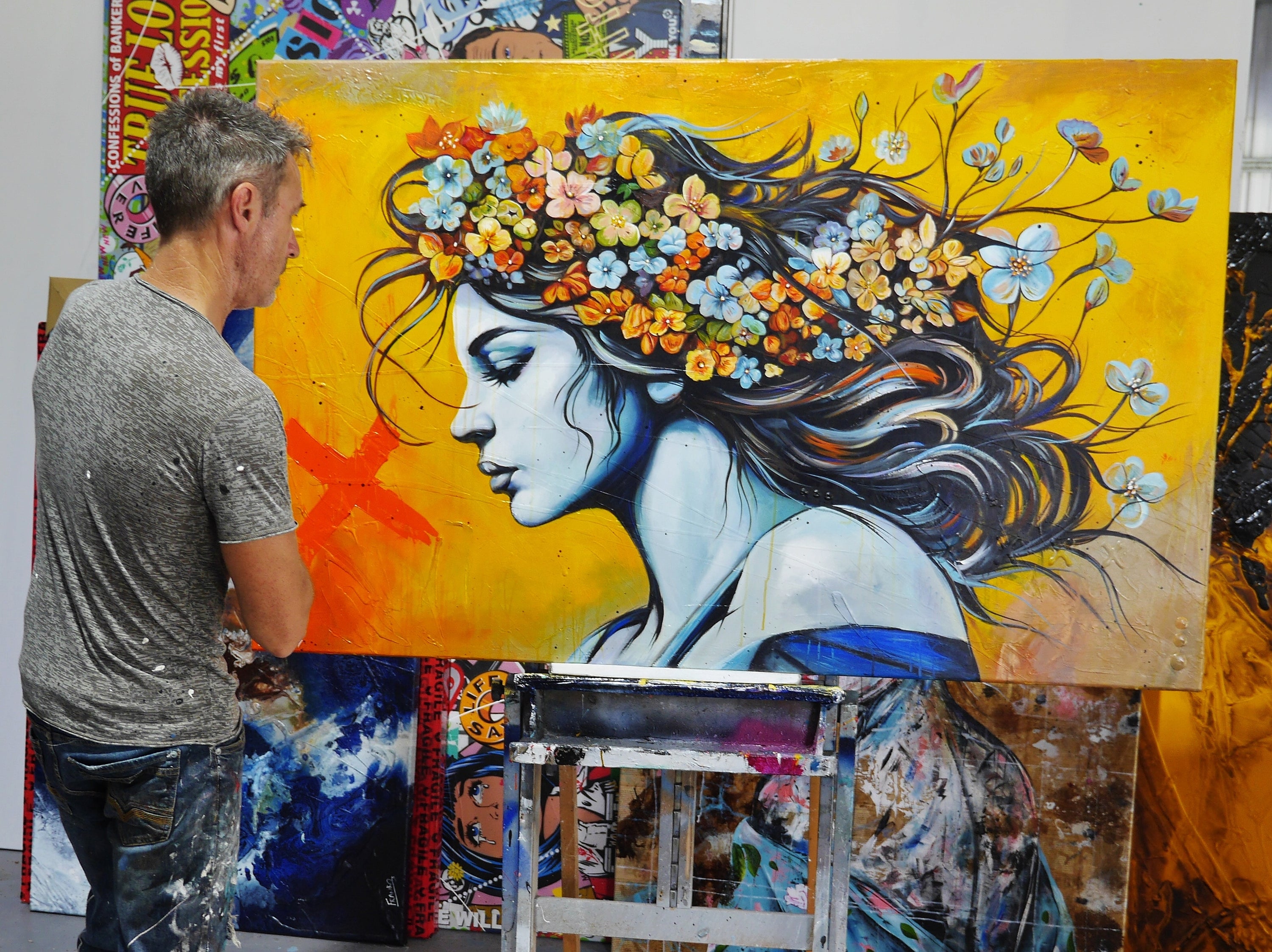 Evande 160cm x 100cm FRAMED Abstract Realism Textured Painting