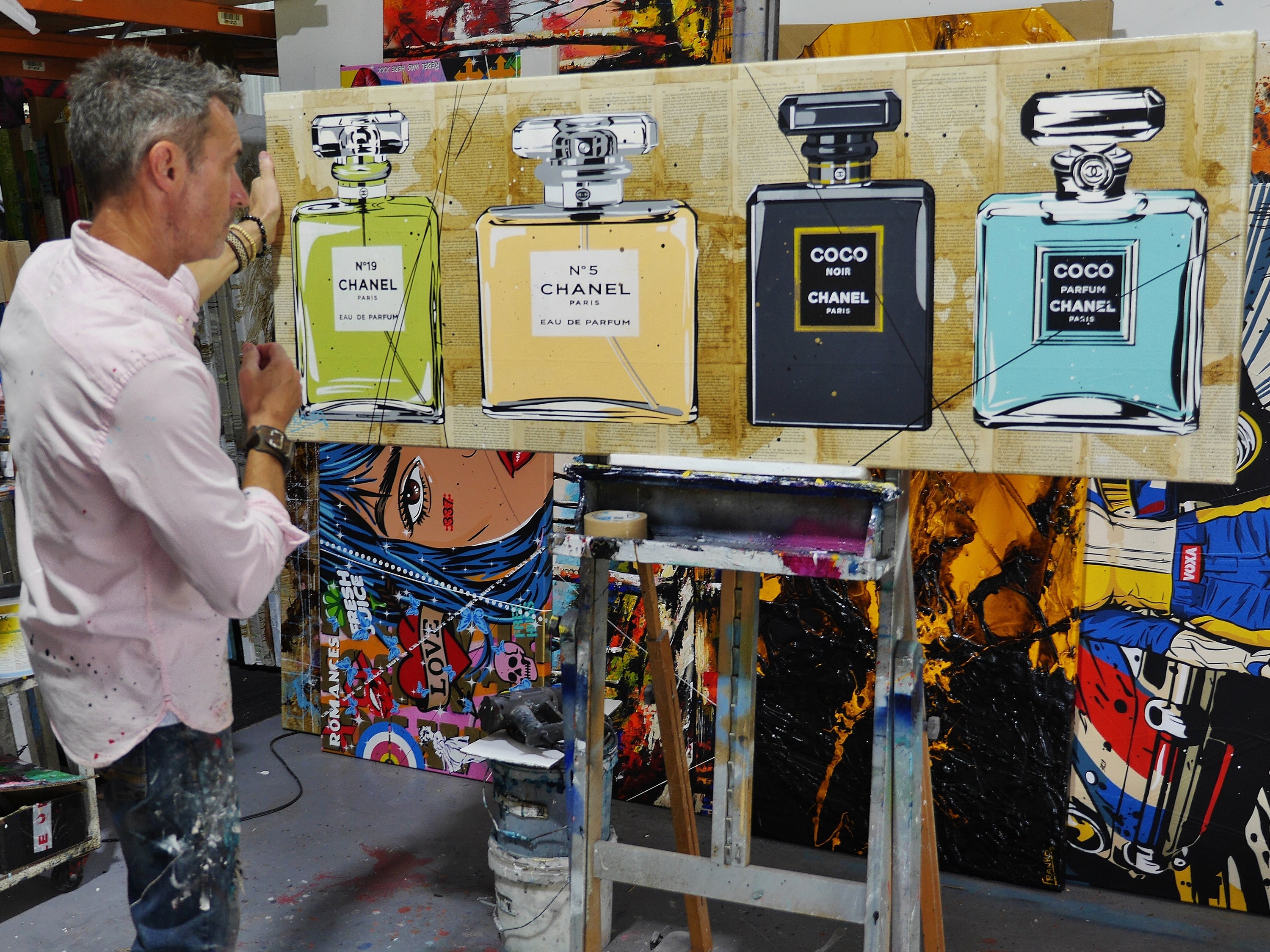 Summer Coco 160cm x 60cm Urban Pop Book Club Painting