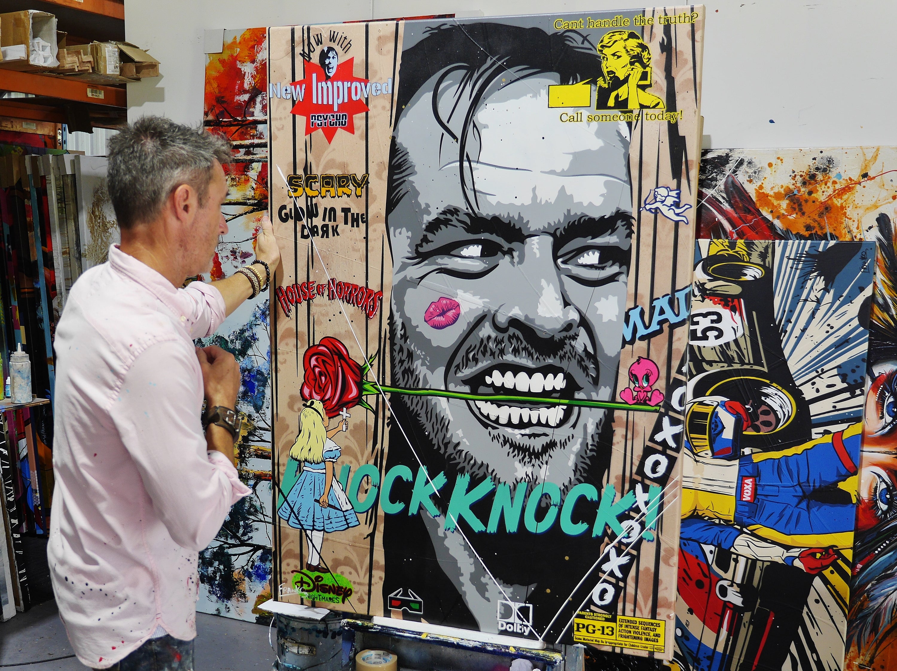 Johnny Be Good 140cm x 100cm Textured Urban Pop Art Painting