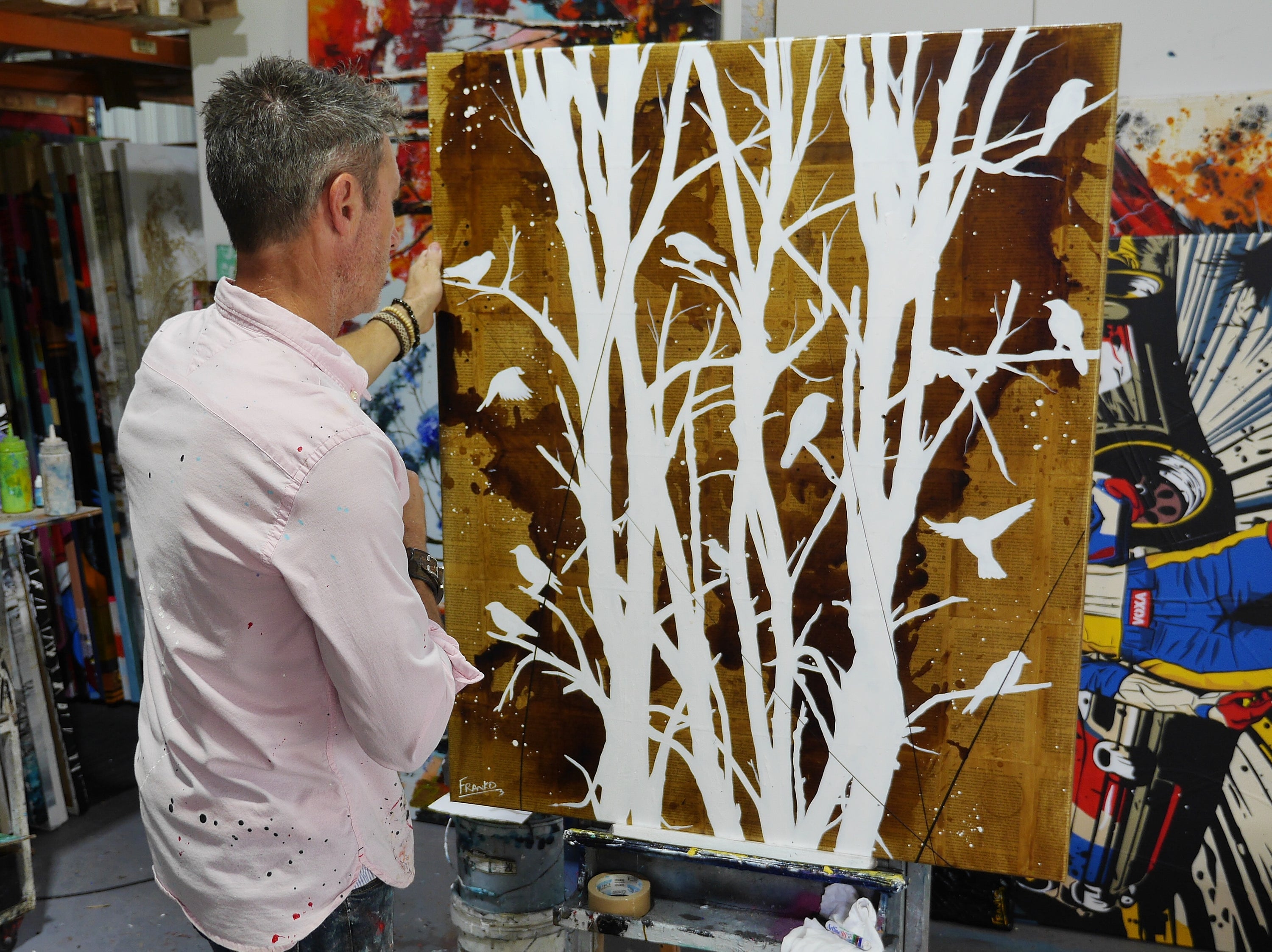 The Committee 120cm x 100cm Urban Pop Book Club Painting