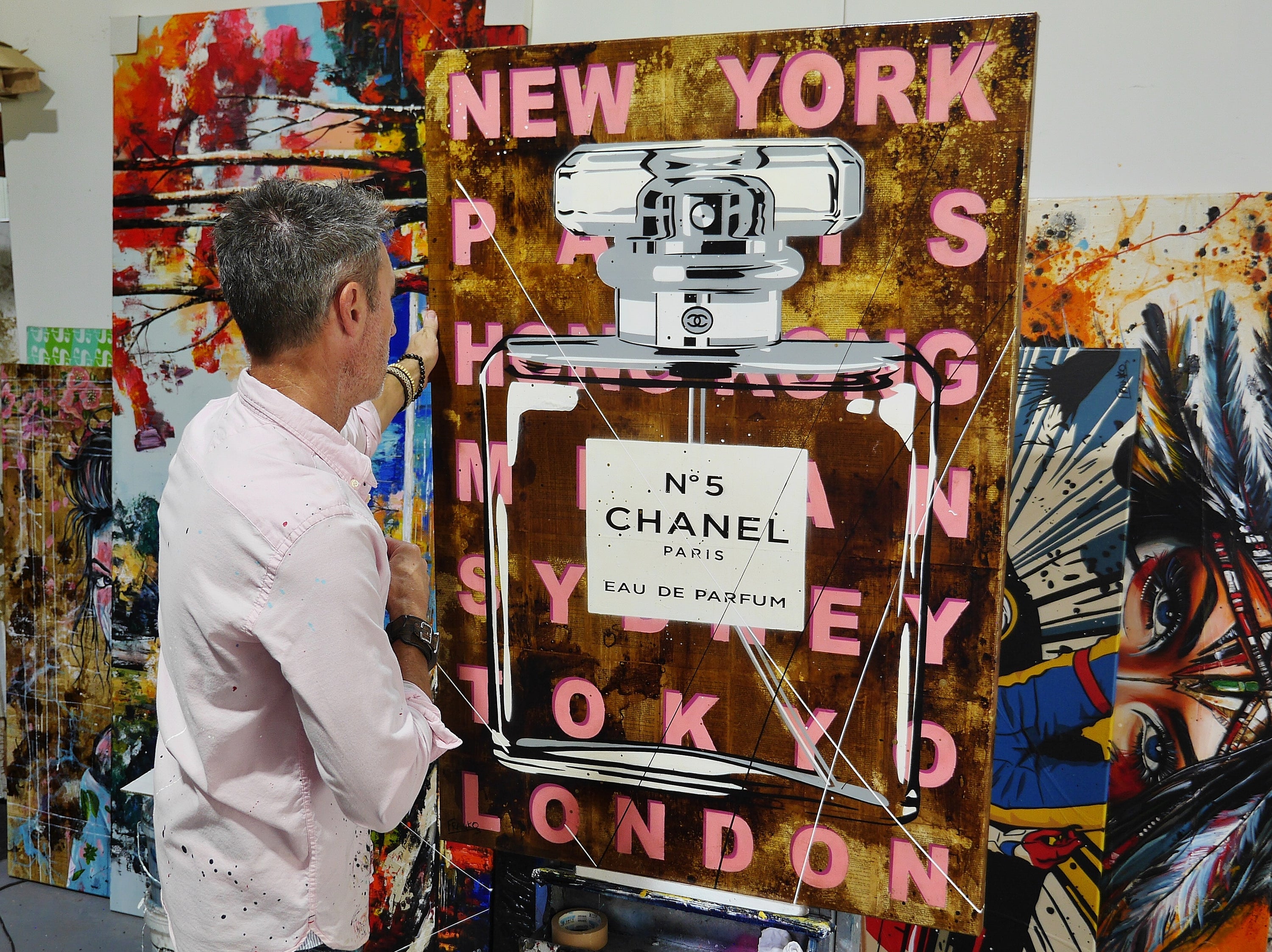 Parisian Vibes 140cm x 100cm Urban Pop Book Club Painting