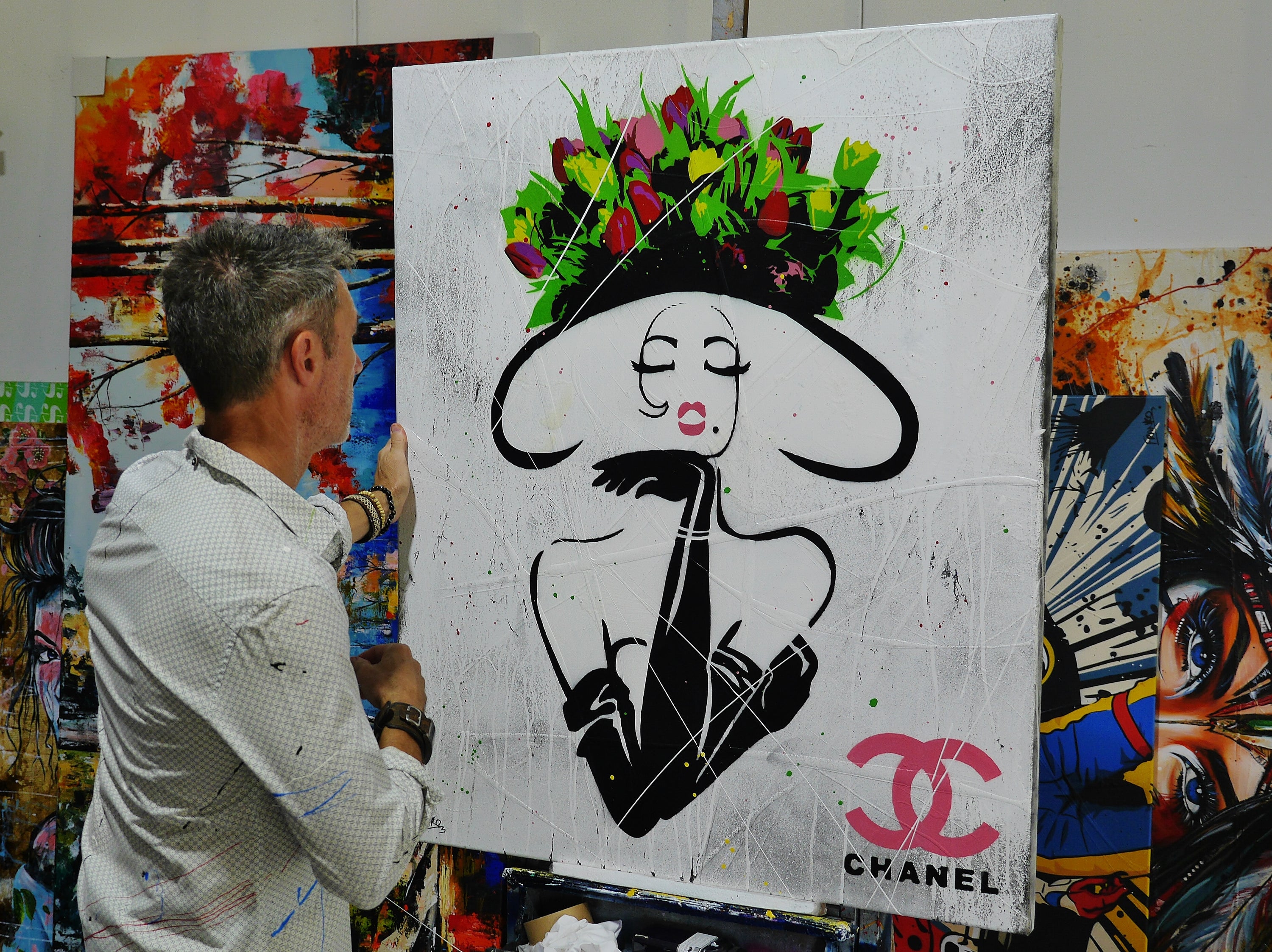 Raw Class Classic 120cm x 100cm Textured Urban Pop Art Painting