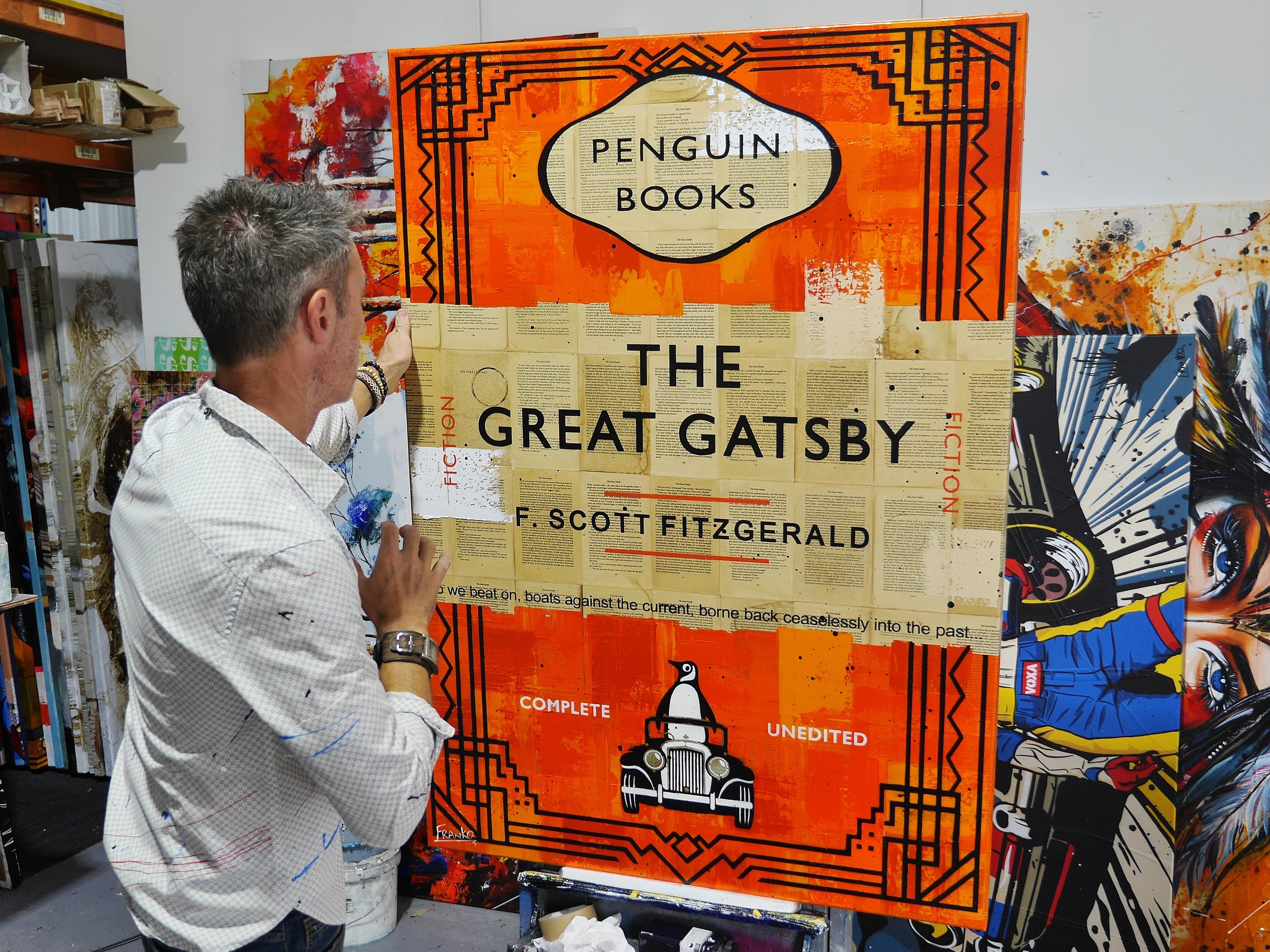 The Greatest 140cm x 100cm Urban Pop Book Club Painting