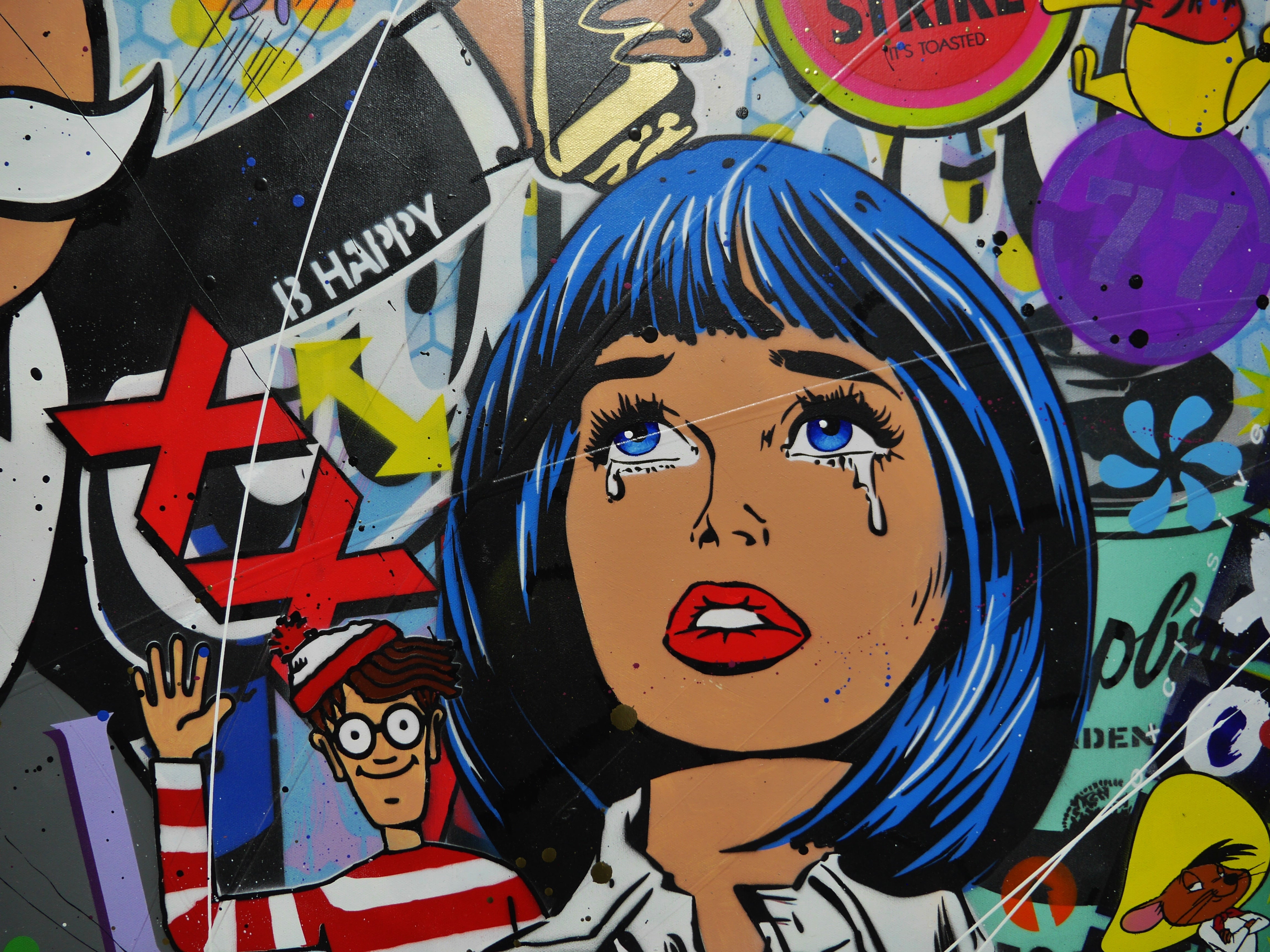 1800 Lucky Strike 160cm x 100cm Monopoly Man Textured Urban Pop