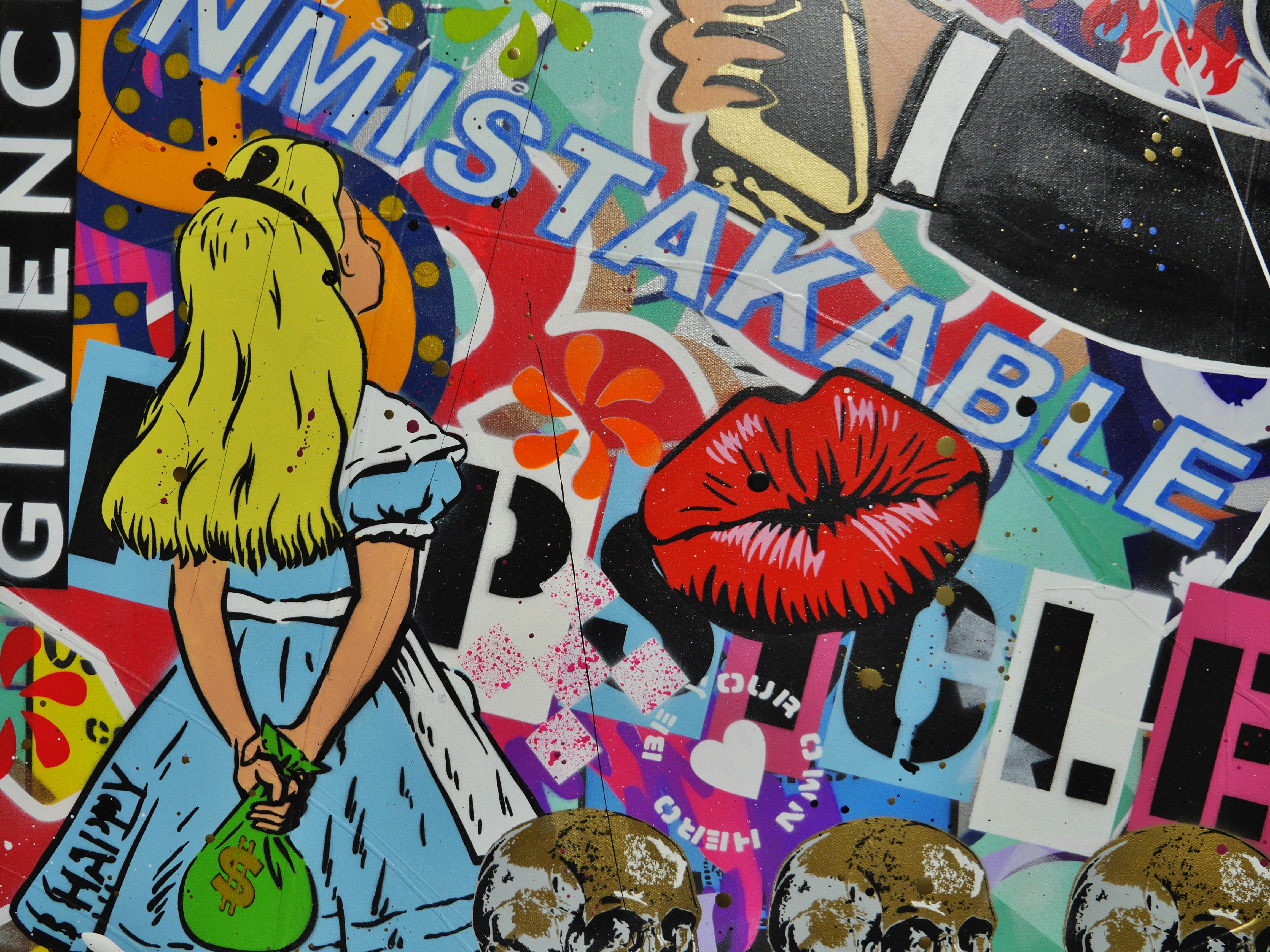 1800 Lucky Strike 160cm x 100cm Monopoly Man Textured Urban Pop