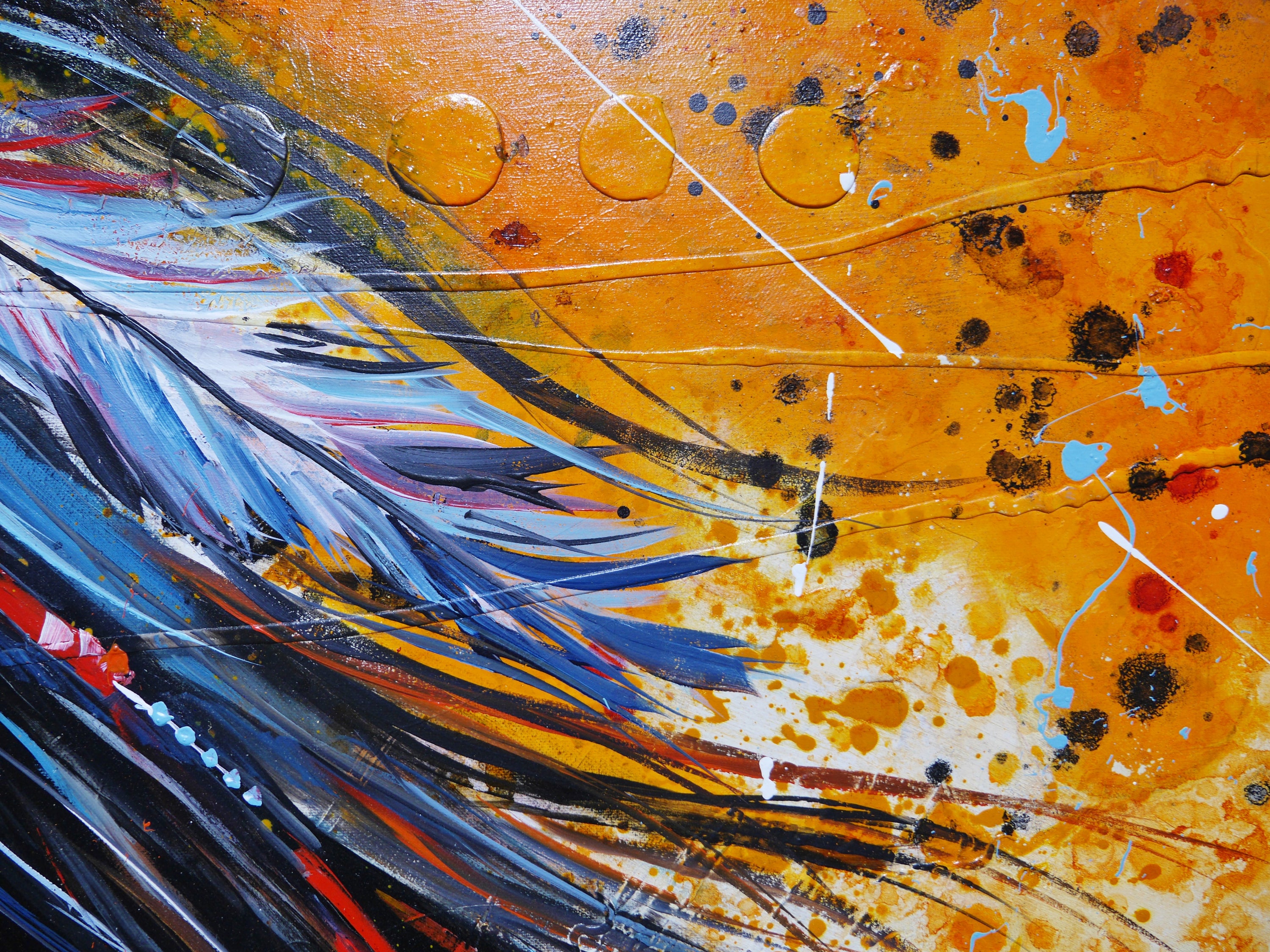 Takoda 190cm x 100cm FRAMED Warrioress Abstract Realism Textured Painting