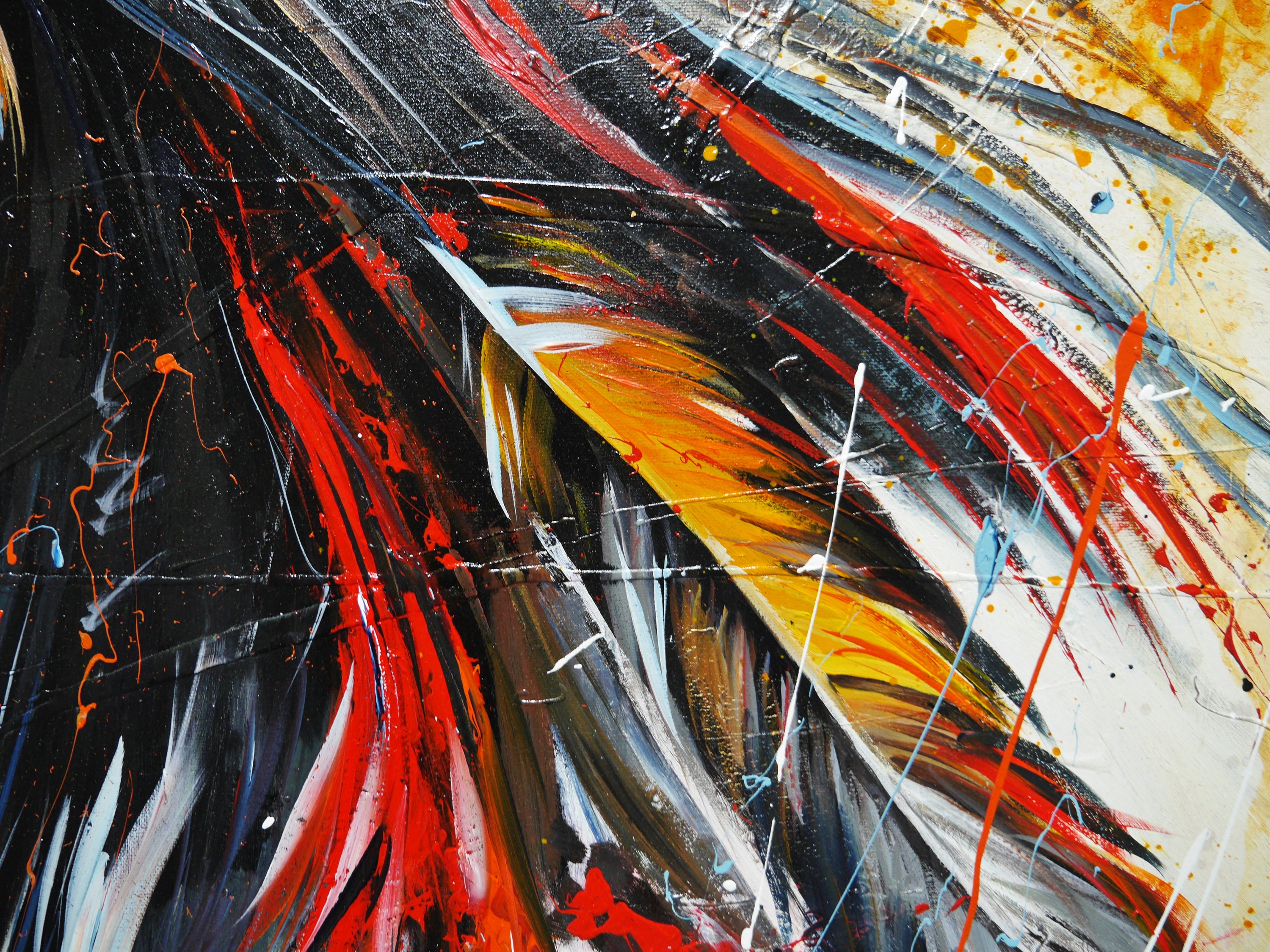 Takoda 190cm x 100cm FRAMED Warrioress Abstract Realism Textured Painting