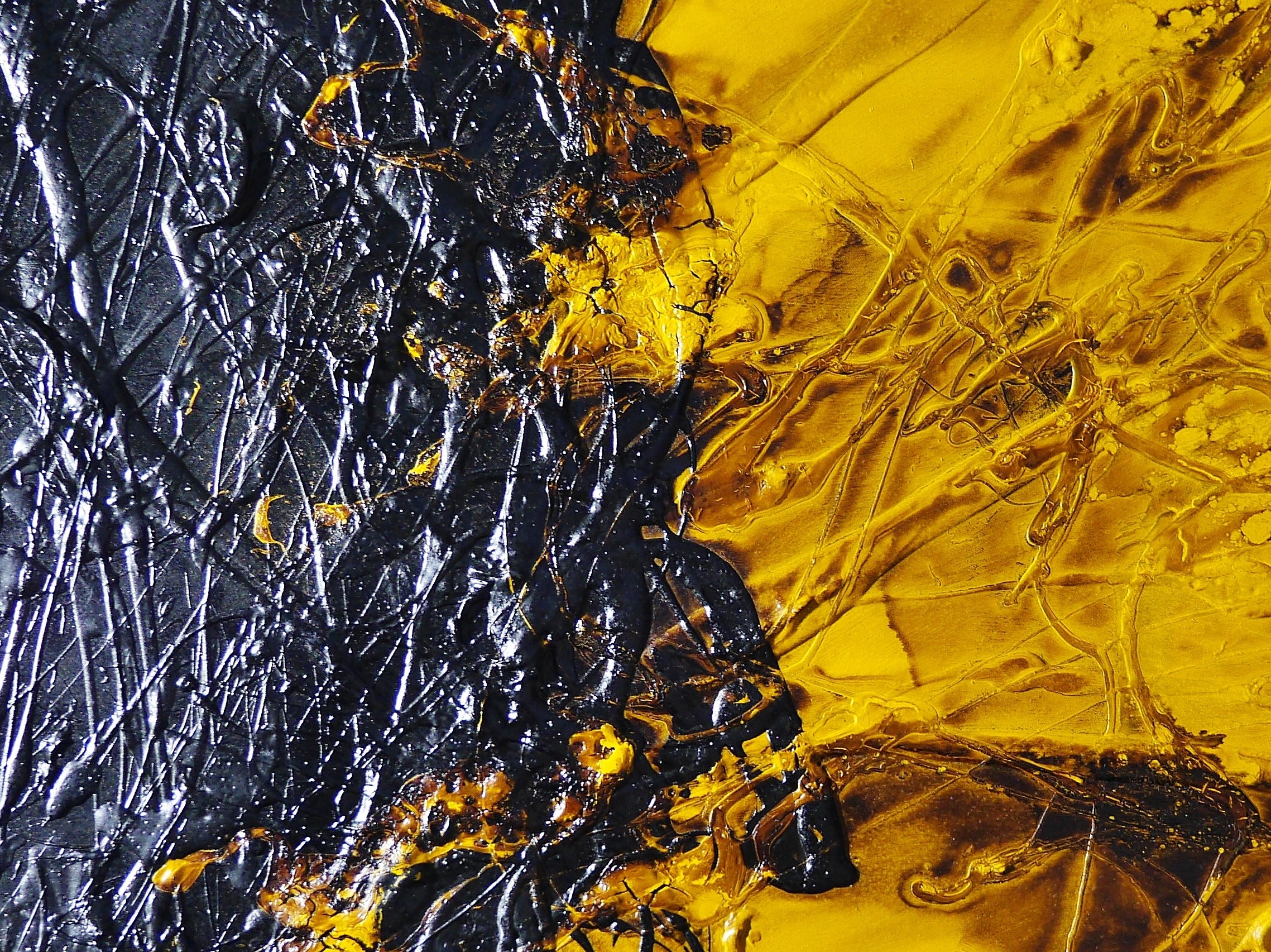 Raw Solar 100cm x 140cm Textured Abstract Painting