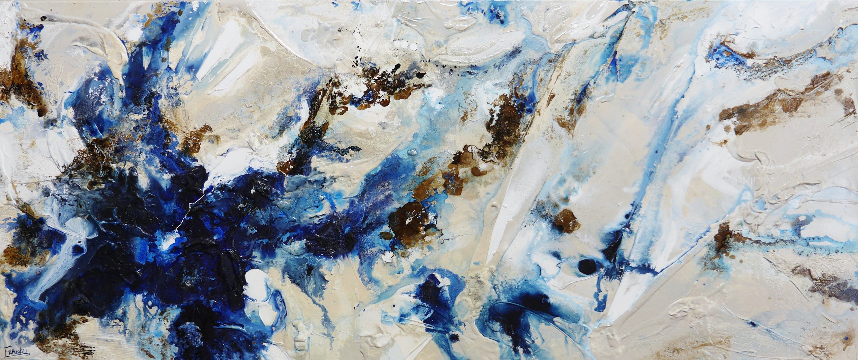 Electric Casbah 240cm x 100cm Textured Abstract Painting