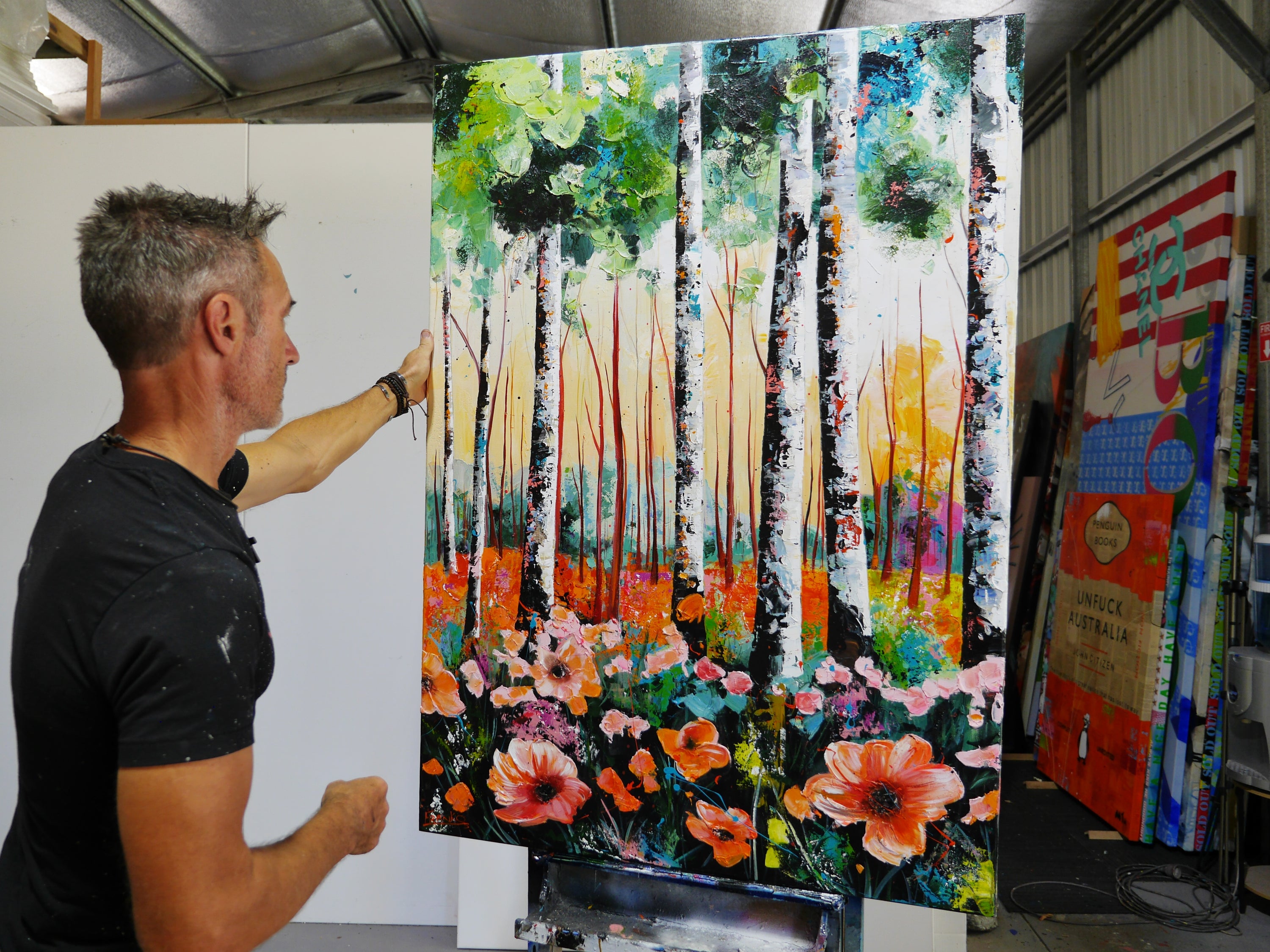 Blush 100cm x 140cm FRAMED Australian Landscape Abstract Realism Textured Painting (SOLD)