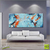 Paradise Blu 200cm x 80cm Blue Orange Abstract Painting (SOLD)-Abstract-Franko-[Franko]-[huge_art]-[Australia]-Franklin Art Studio