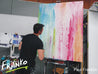 Pastel Riot 120cm x 150cm Colourful Abstract Painting (SOLD)-abstract-Franko-[franko_artist]-[Art]-[interior_design]-Franklin Art Studio