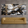 Pay Me In Gold 270cm x 120cm Gold White Black Textured Abstract Painting (SOLD)-Abstract-Franko-[Franko]-[huge_art]-[Australia]-Franklin Art Studio