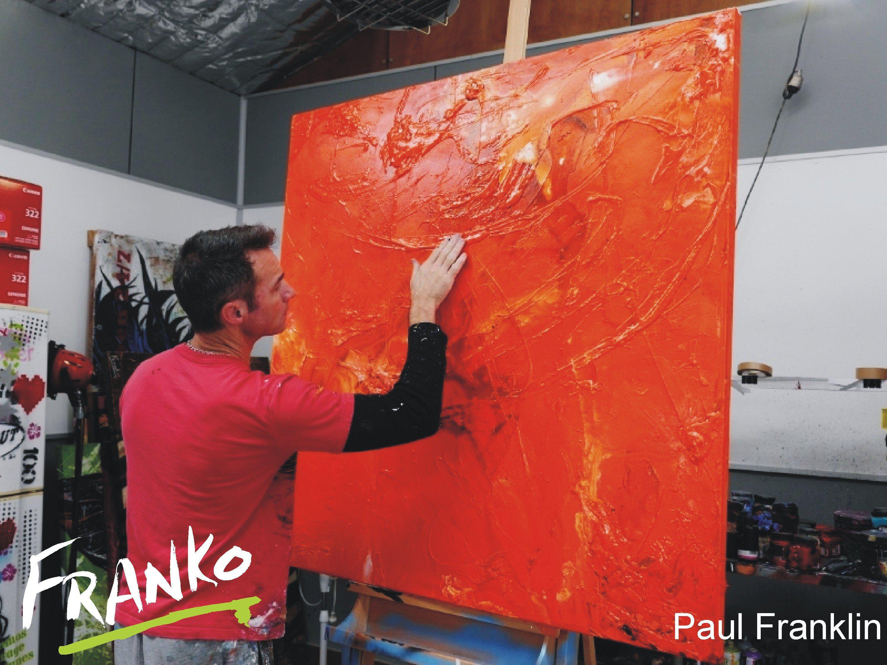 Peeled Orange 120cm x 120cm Orange Abstract Painting (SOLD)-abstract-Franko-[franko_artist]-[Art]-[interior_design]-Franklin Art Studio