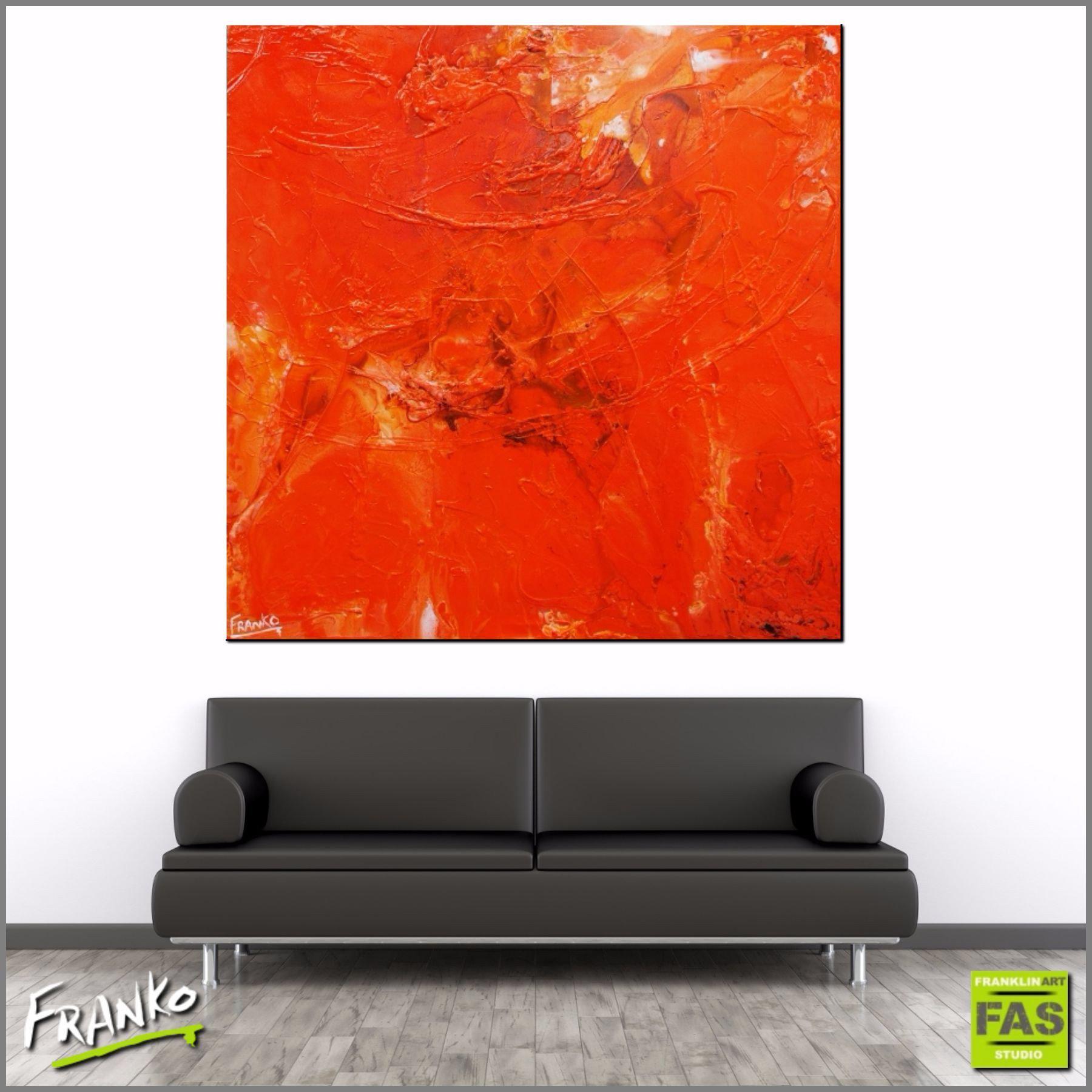 Peeled Orange 120cm x 120cm Orange Abstract Painting (SOLD)-abstract-Franko-[Franko]-[huge_art]-[Australia]-Franklin Art Studio