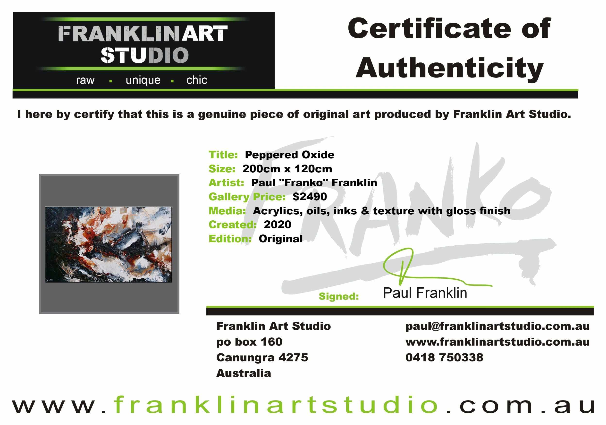 Peppered Oxide 200cm x 120cm Black White Oxide Textured Abstract Painting (SOLD)-Abstract-[Franko Artist]-[Cheryl]-[Wendy]-[Gabriela]-Franklin Art Studio