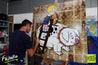 Piggie Bank 120cm x 120cm Piggie Bank Richie Rich Bitcoin (SOLD)-bitcoin themed-[Franko Artist]-[Gold Coast]-[Brisbane]-[Huge]-Franklin Art Studio