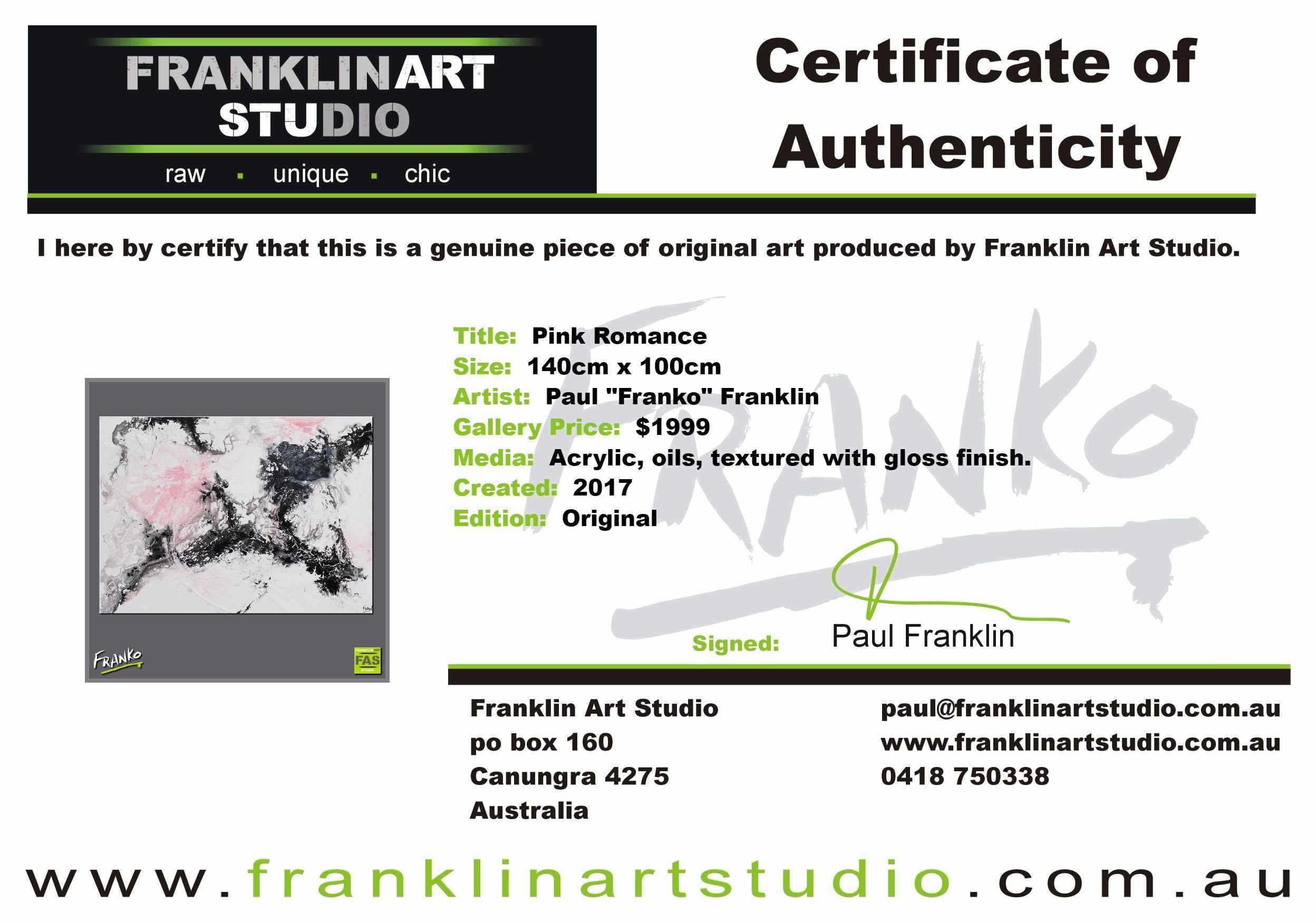 Pink Romance 140cm x 100cm White Black Pink Abstract Painting(SOLD)-abstract-Franko-[franko_art]-[beautiful_Art]-[The_Block]-Franklin Art Studio
