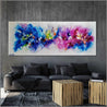 Pink and Blue Candy Surprise 200cm x 80cm Colourful Textured Abstract Painting (SOLD)-Abstract-Franko-[Franko]-[huge_art]-[Australia]-Franklin Art Studio